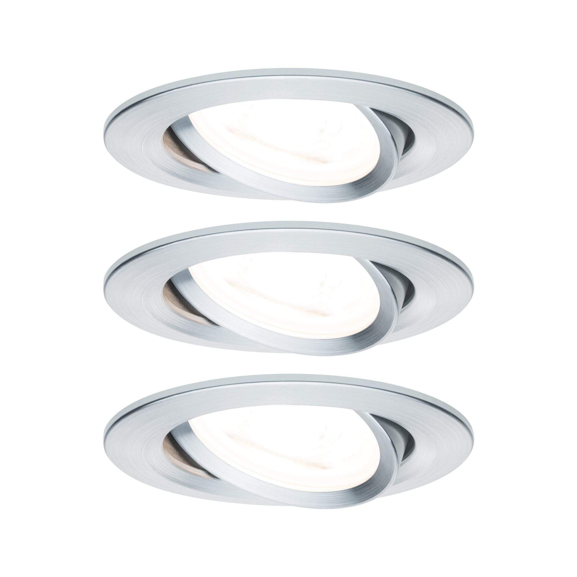 EBL Set Nova rund schwenkbar LED 3x6,5W2700K 230V GU10 51mm Alu ged/Alu