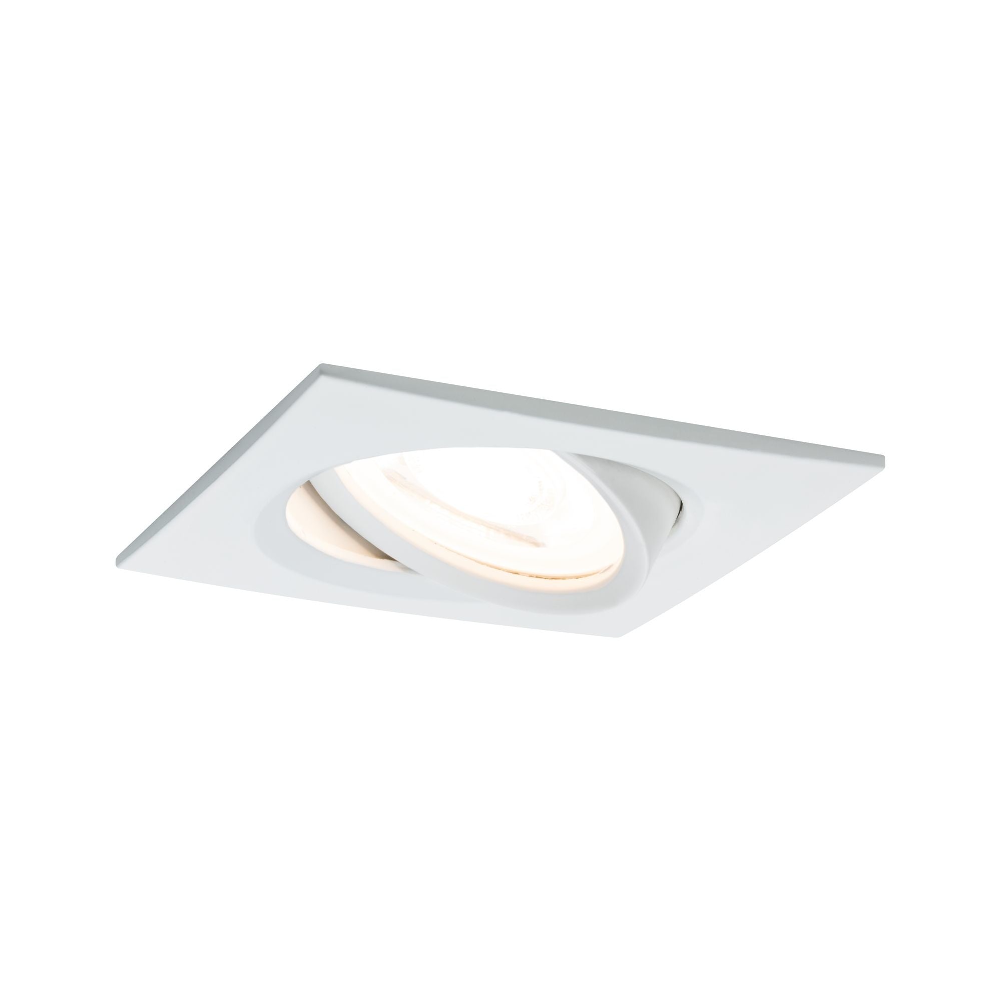 EBL Set Nova eckig schwenkbar LED 1x6,5W2700K 230V GU10 51mm Weiß matt/Alu