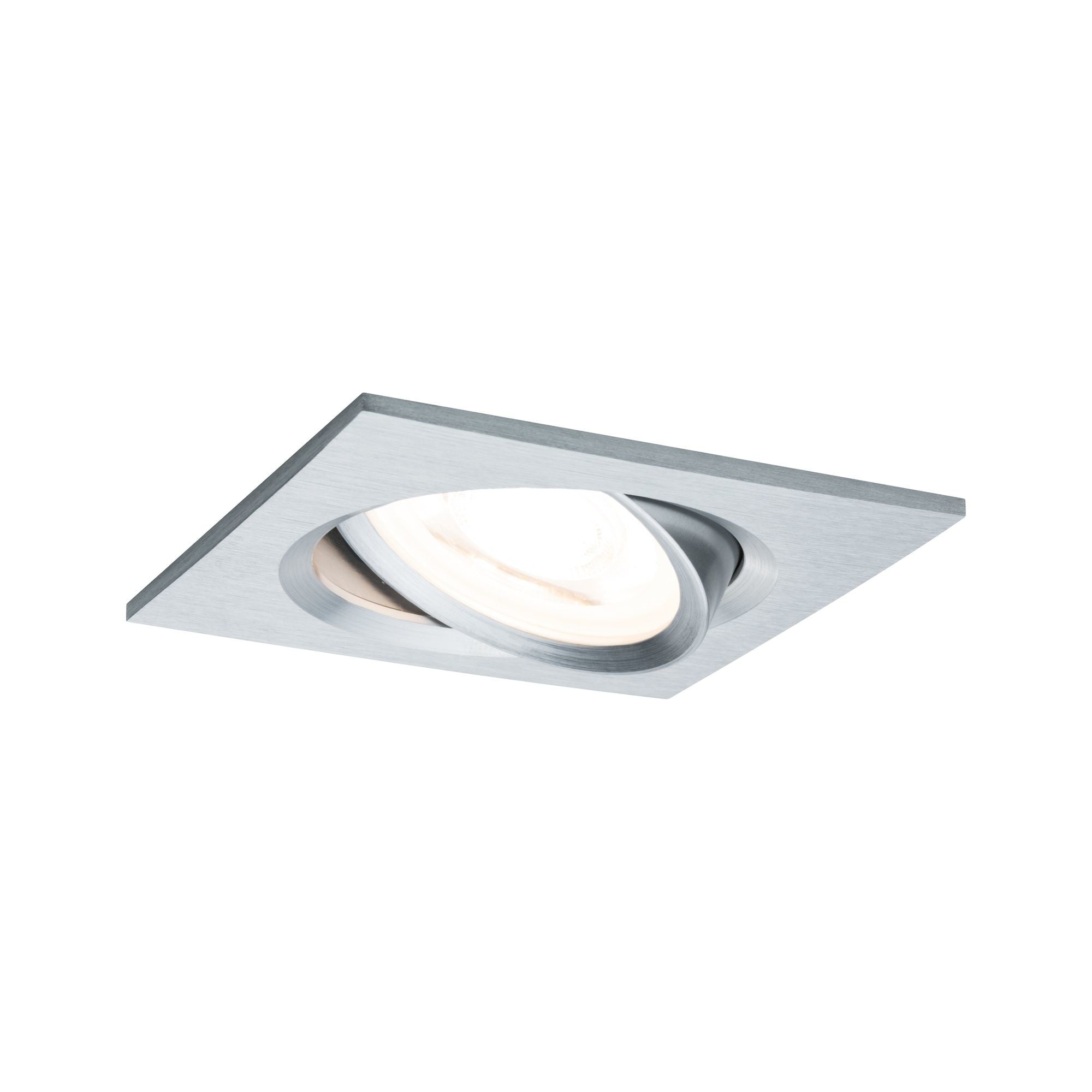 EBL Set Nova eckig schwenkbar LED 1x6,5W2700K 230V GU10 51mm Alu ged/Alu