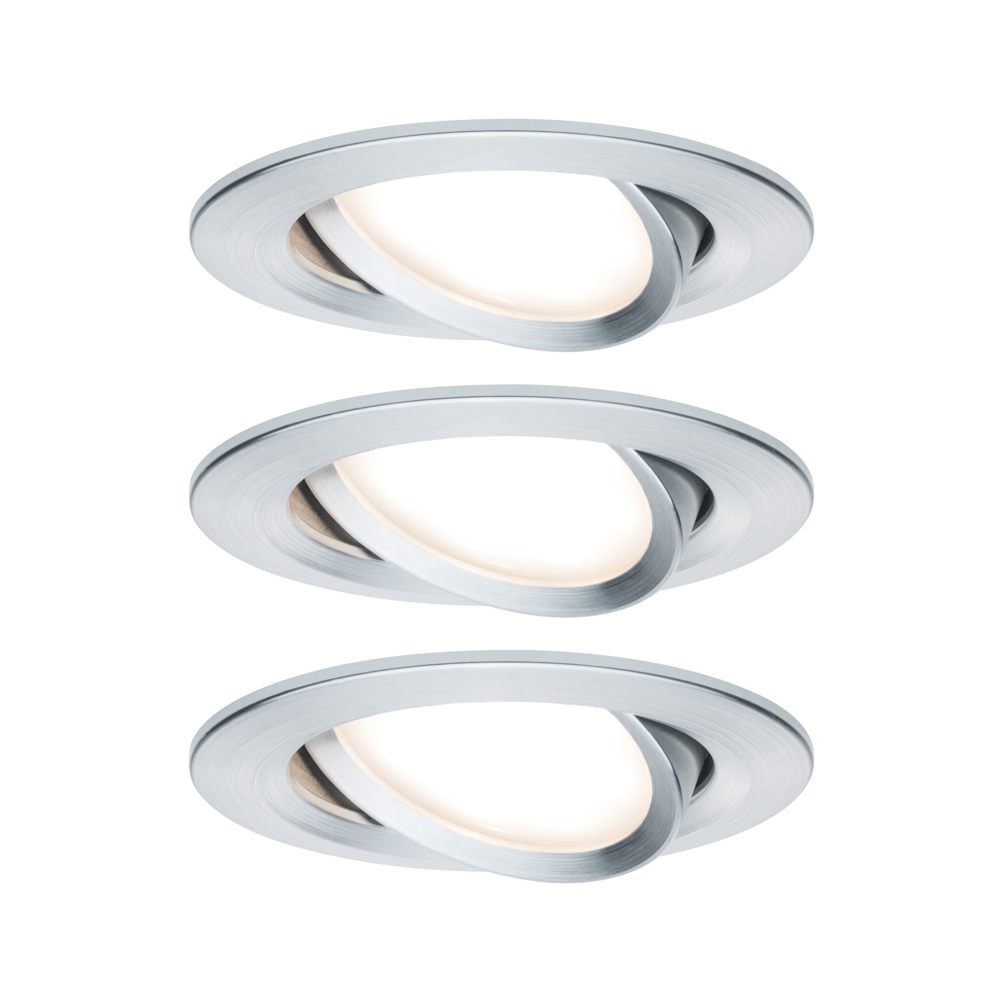 EBL Set Nova Coin rund schwenkbar LED3x6,5W 2700K 230V Alu gedreht/Alu