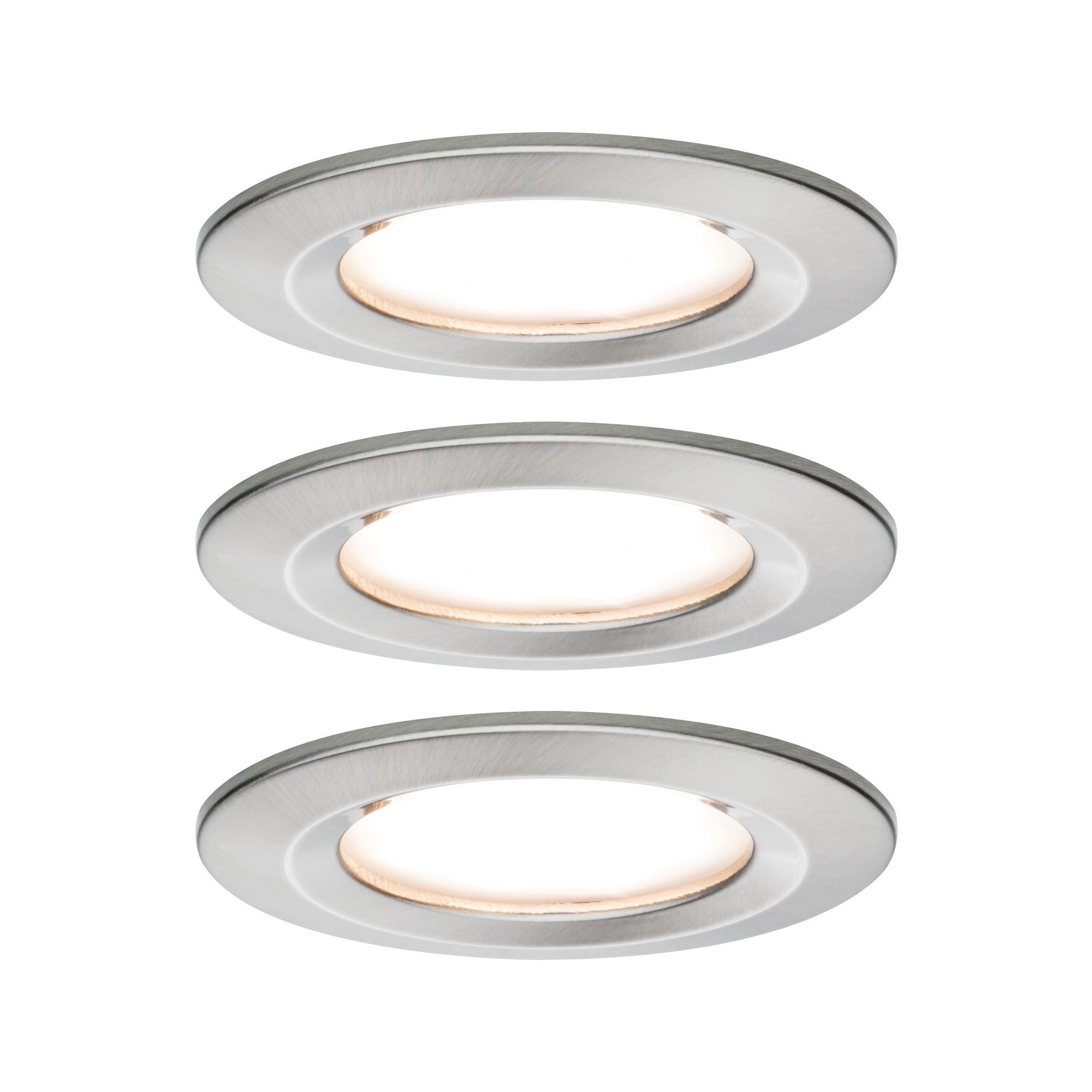 EBL Set Nova Coin rund starr LED 3x6,5W2700K 230V Eisen geb/Alu