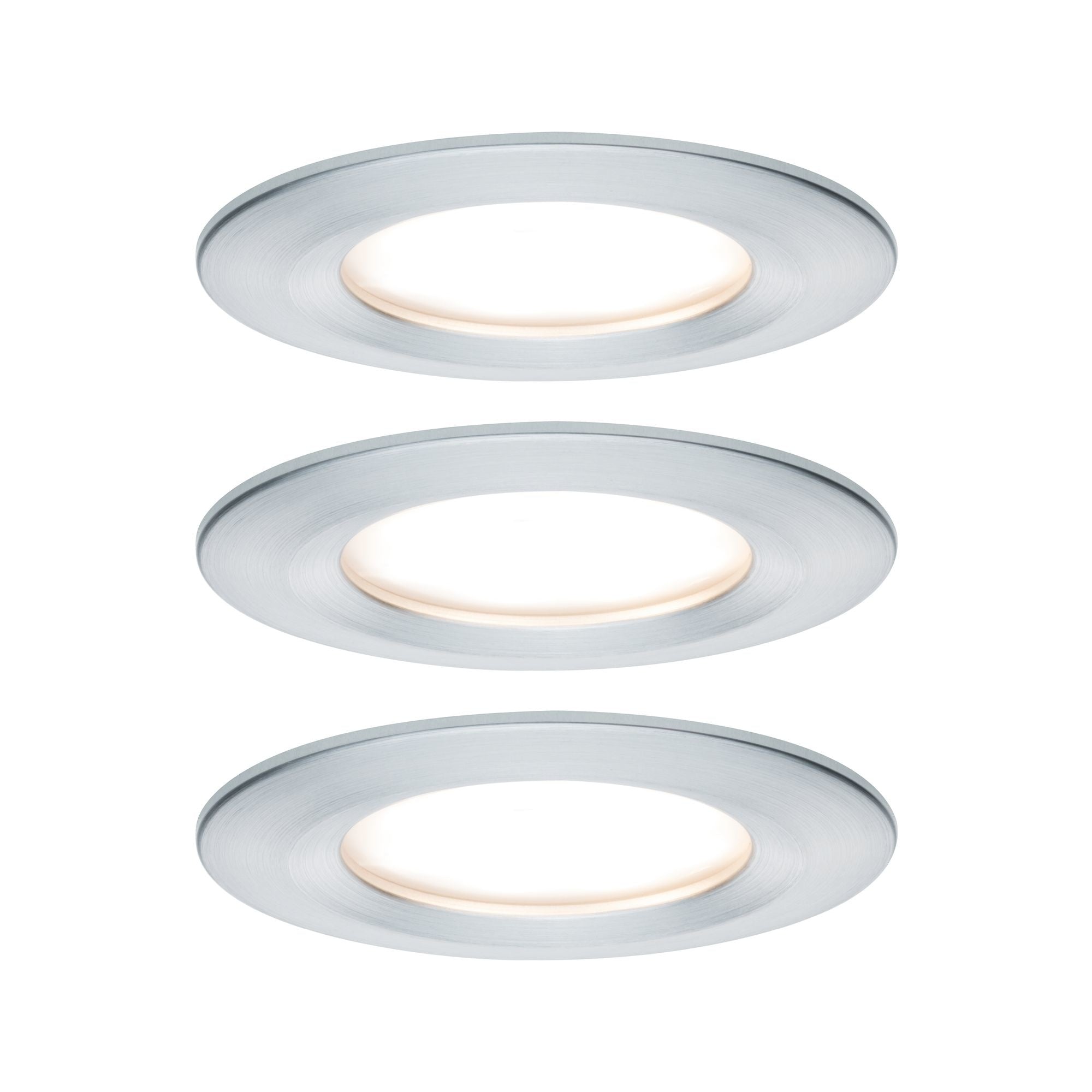 EBL Set Nova Coin rund starr LED 3x6,5W2700K 230V Alu ged/Alu