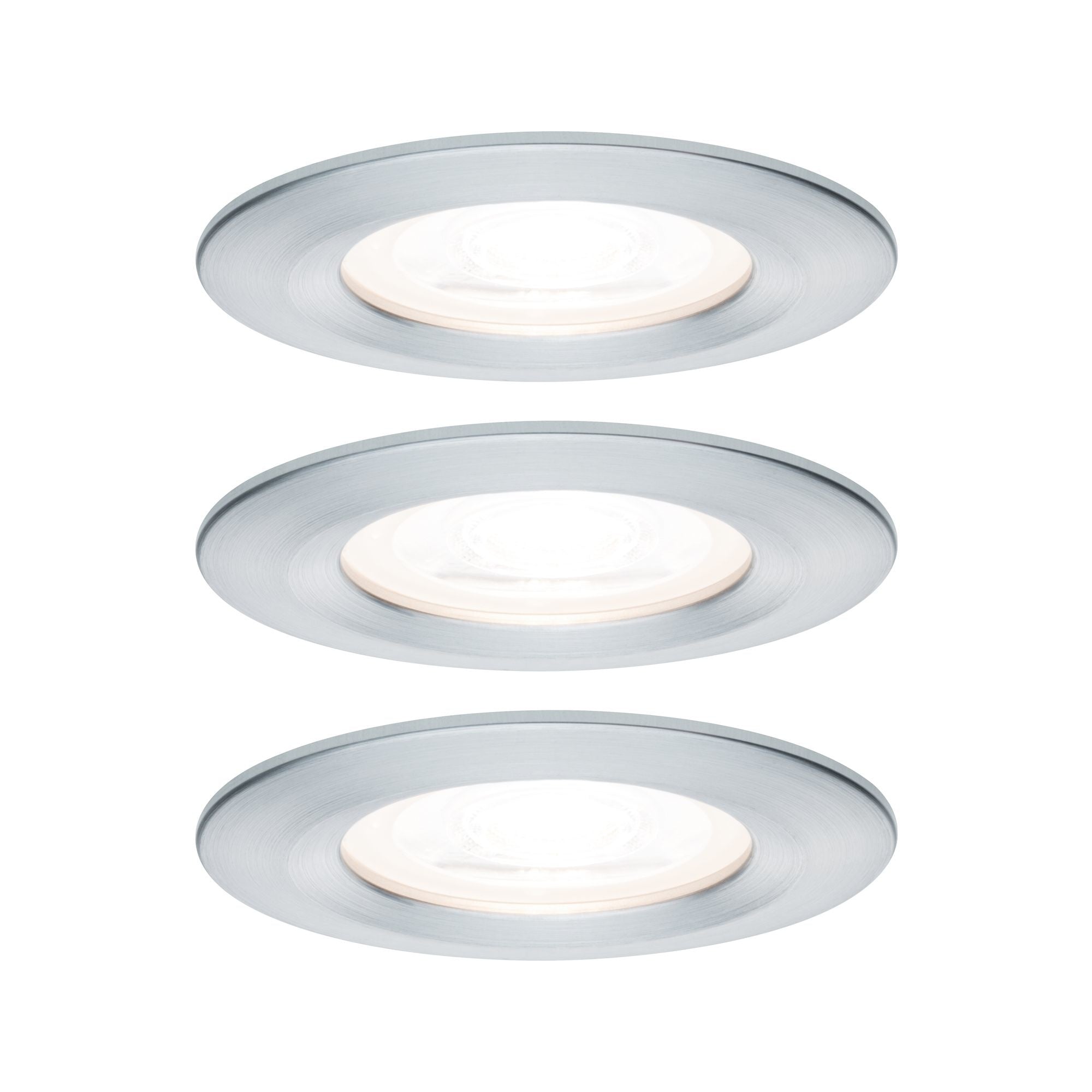 EBL Set Nova rd starr LED IP44 3-stepdim3x6,5W 230V GU10 51mm Alu ged/Alu