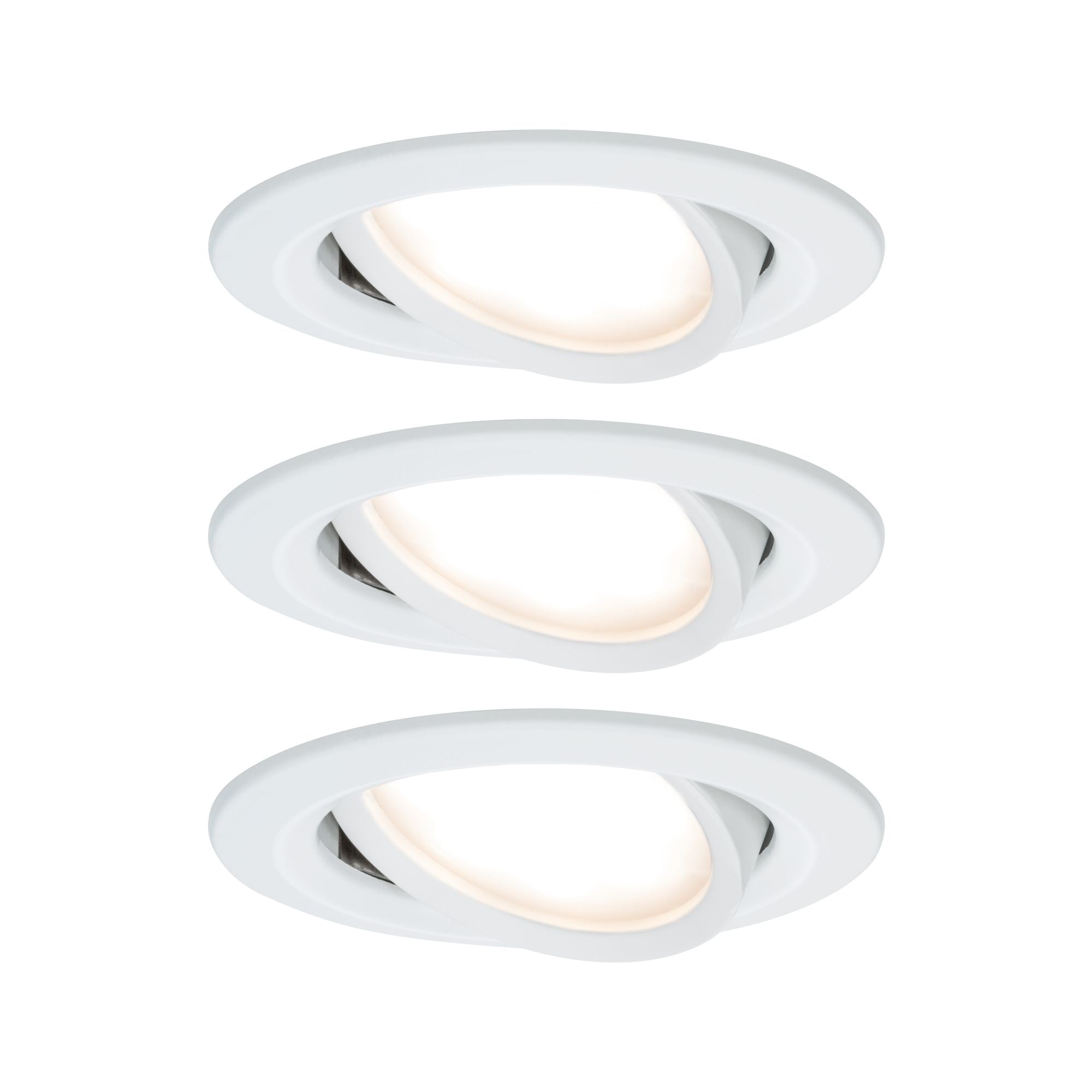 EBL Set Nova Coin 3-stepdim rd schw LED3x6,5W 2700K 230V Weiß matt/Alu