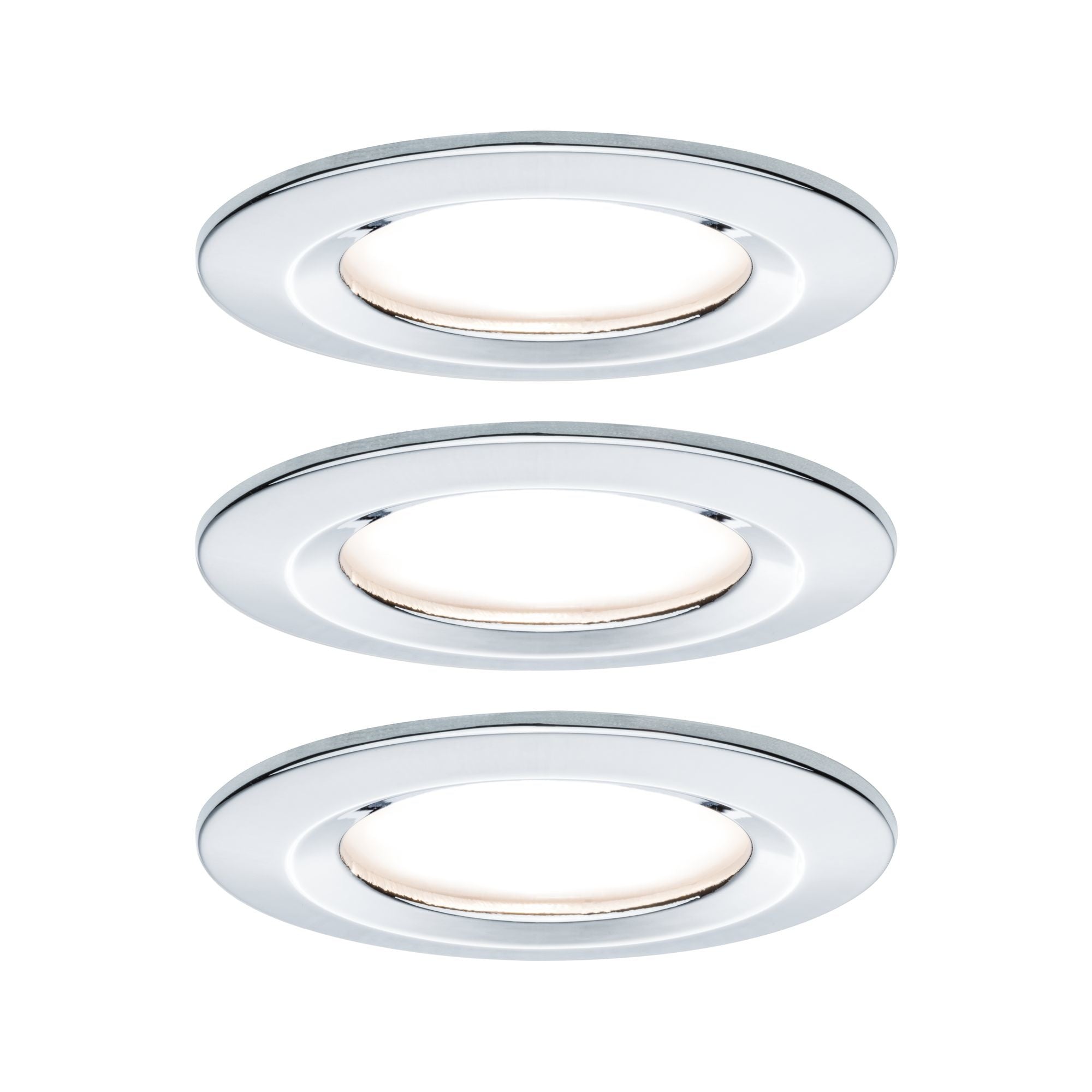 EBL Set Nova Coin 3-stepdim rd starr LED3x6,5W 2700K 230V Chrom/Alu