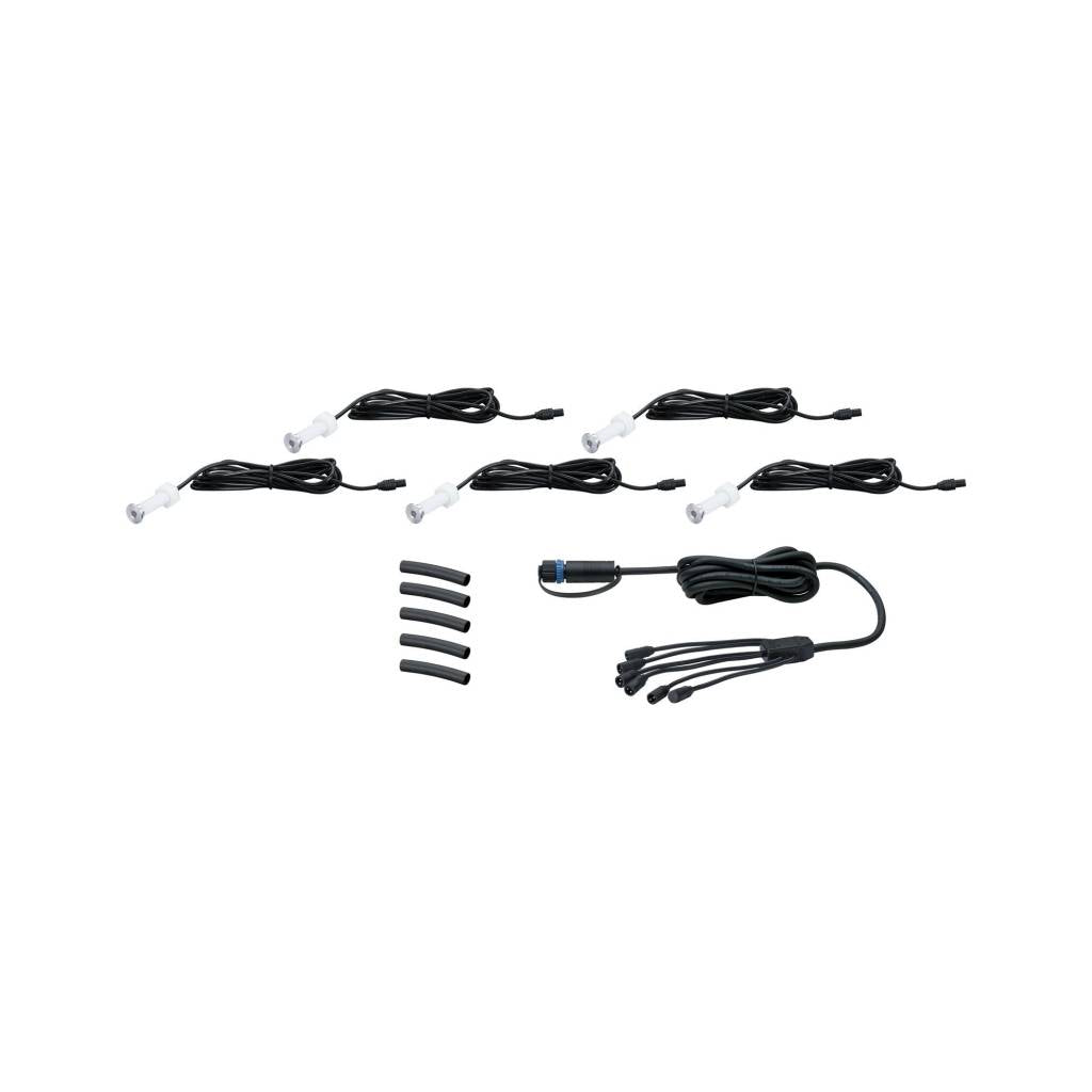 Plug & Shine Set Einbauleuchte MicroPen II IP67 3000K 5x0,22W 