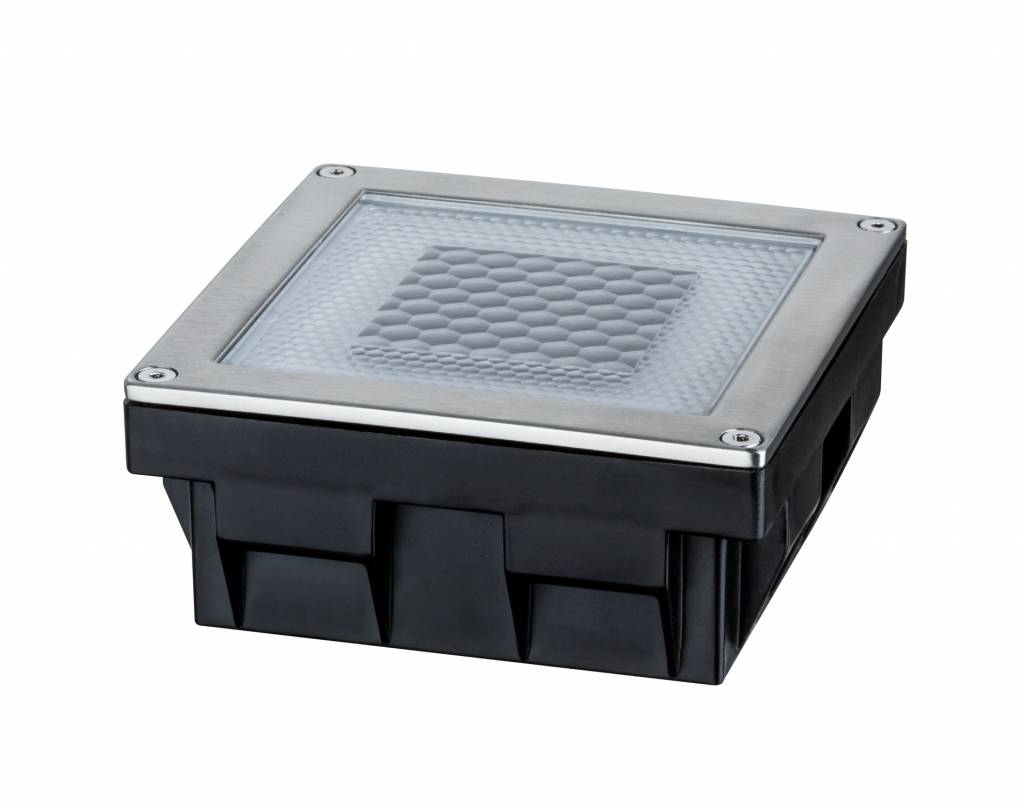 Bodeneinbauleuchten-Set Solar Cube LED Edelstahl, 1er Set 