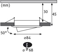 LED Einbauleuchte Nova Plus Coin Basisset schwenkbar rund 84mm 50° Coin 3x6W 3x470lm 230V dimmbar 2700K Eisen gebürstet