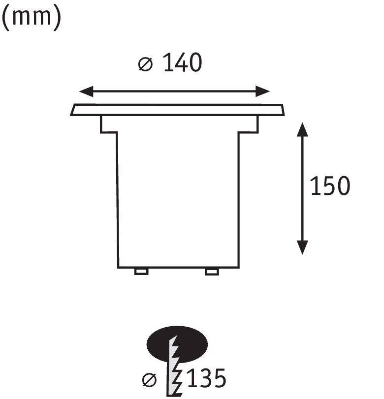 Plug & Shine Bodeneinbauleuchte IP67 3000K 20° 6W 24V Silber schwenkbar