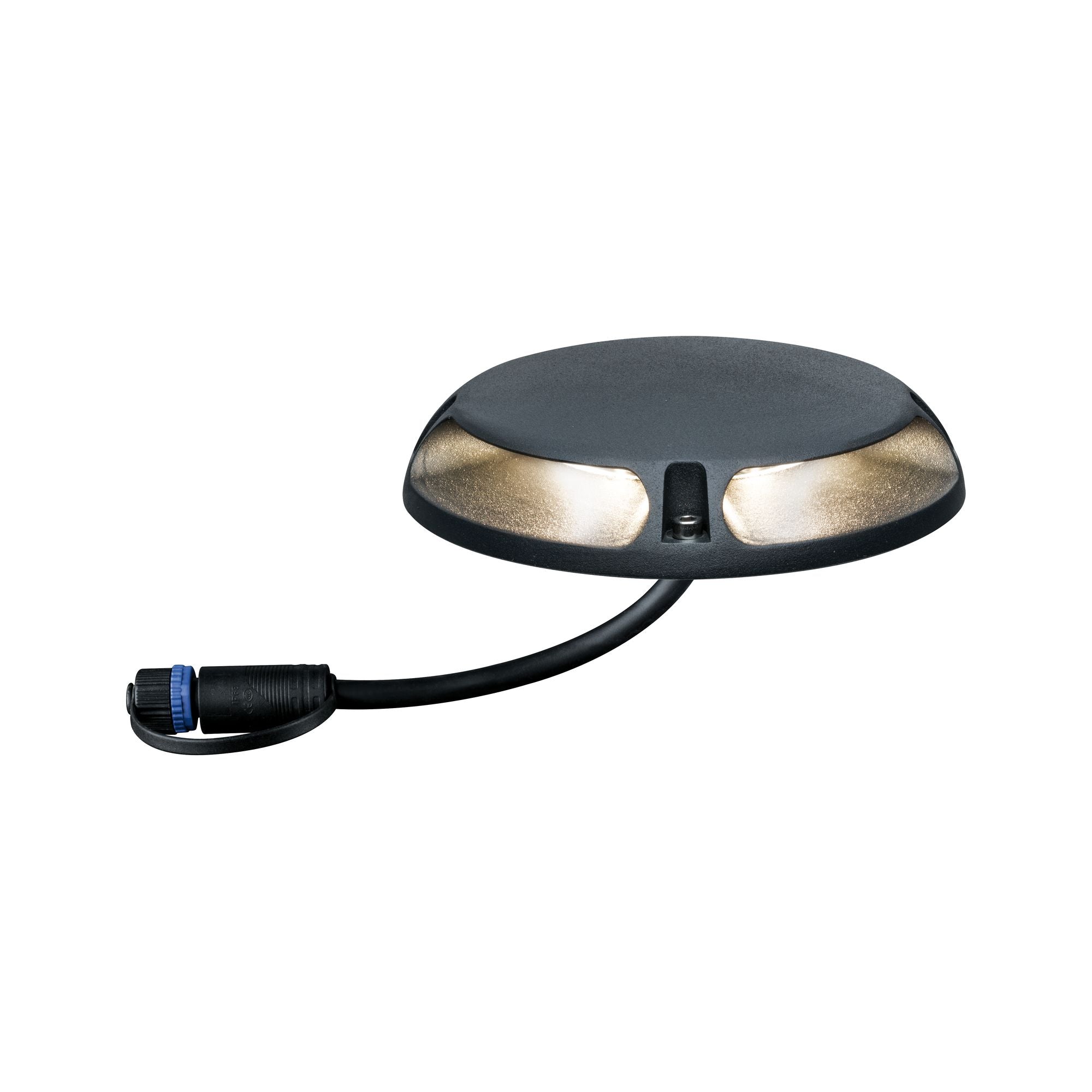 Plug & Shine Warmweiß  Einzelspot Zweifacher Lichtaustritt, 180° IP67 3000K 2x3,3W Anthrazit