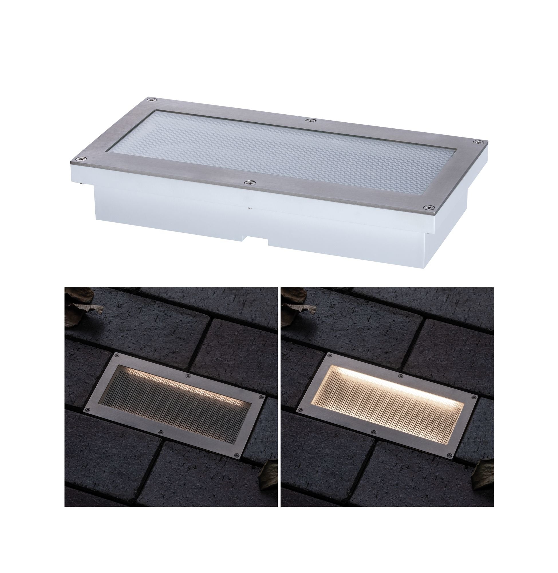 Outdoor Solar BodenEBL Aron IP67 3000KMetall Bewegungsmelder 10/80lm 20*10cm