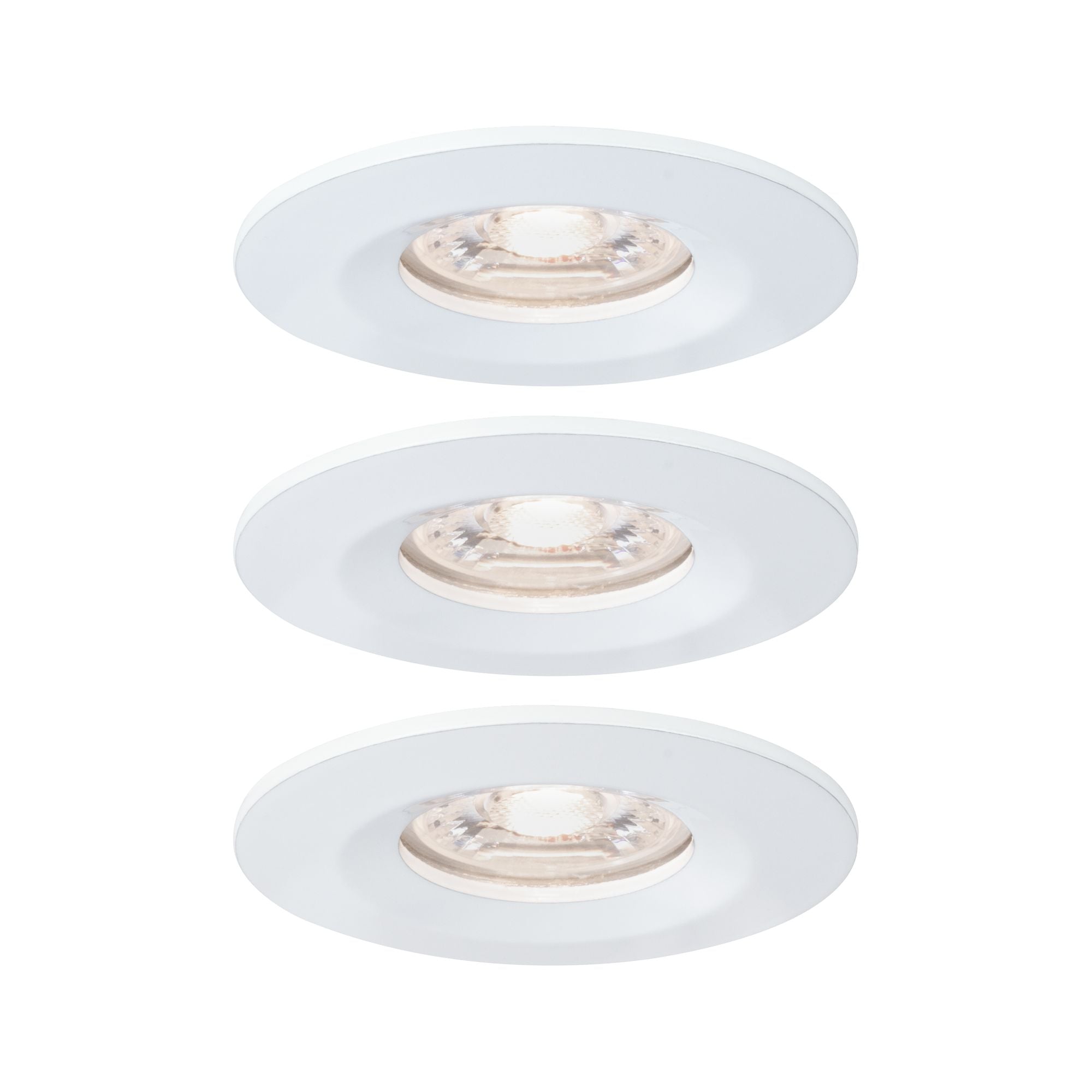 LED Einbauleuchte Nova Mini Coin Basisset starr IP44 rund 65mm Coin 3x4W 3x310lm 230V 2700K Weiß matt