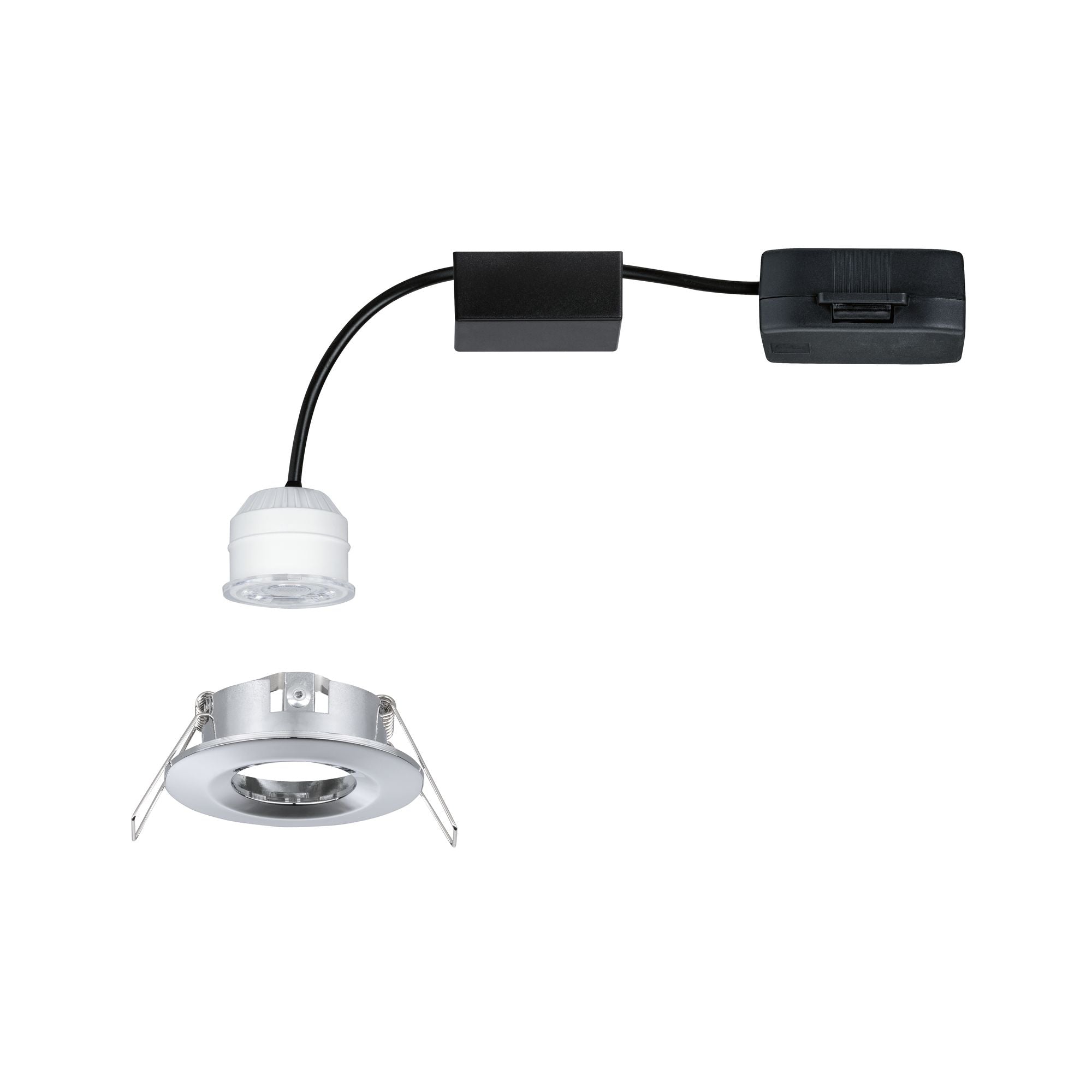 LED Einbauleuchte Nova Mini Coin Einzelleuchte starr IP44 rund 65mm Coin 4W 310lm 230V 2700K Chrom