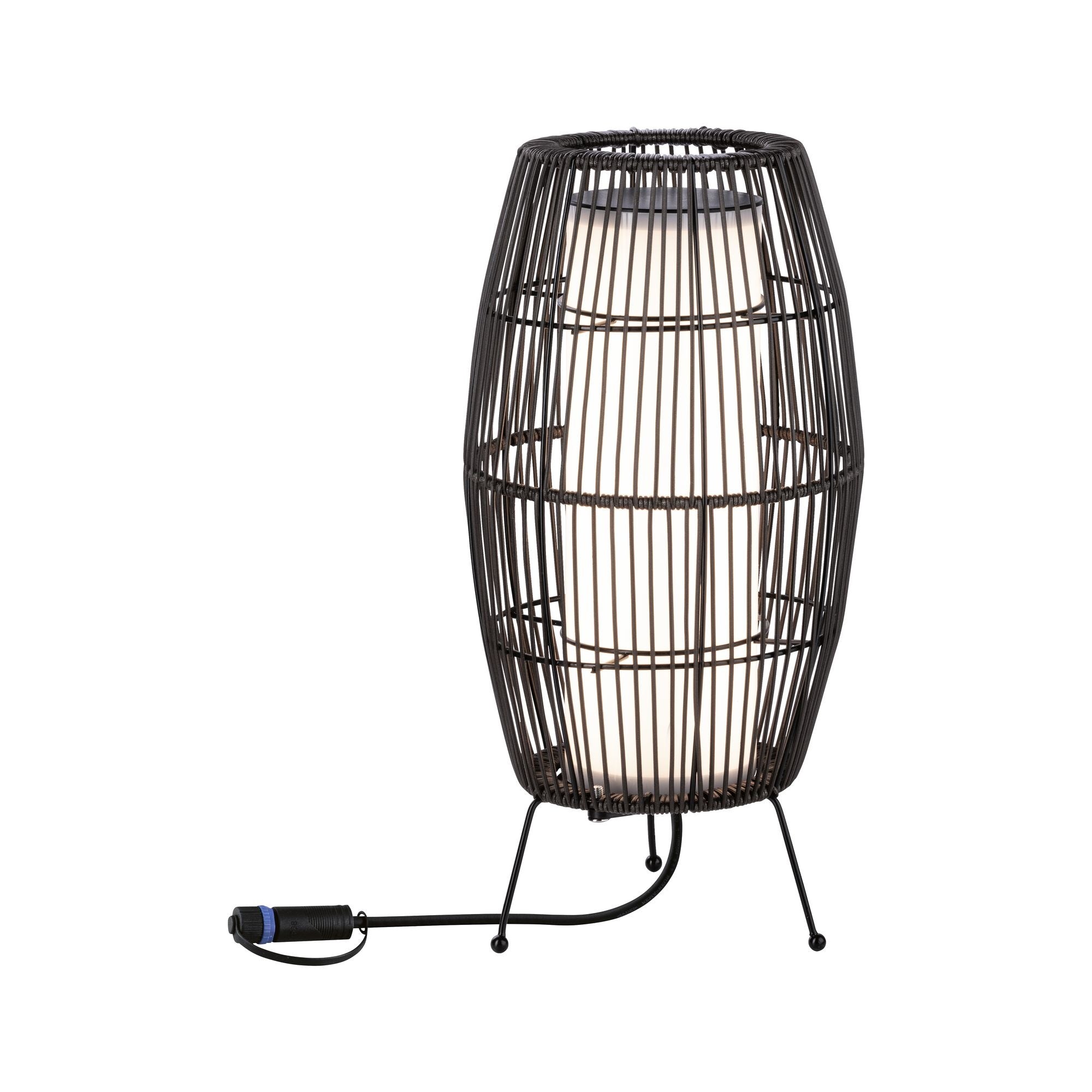 Plug & Shine Lichtobjekt Basket IP44 3.000K 7,8W 24V Anthrazit 40x20cm 