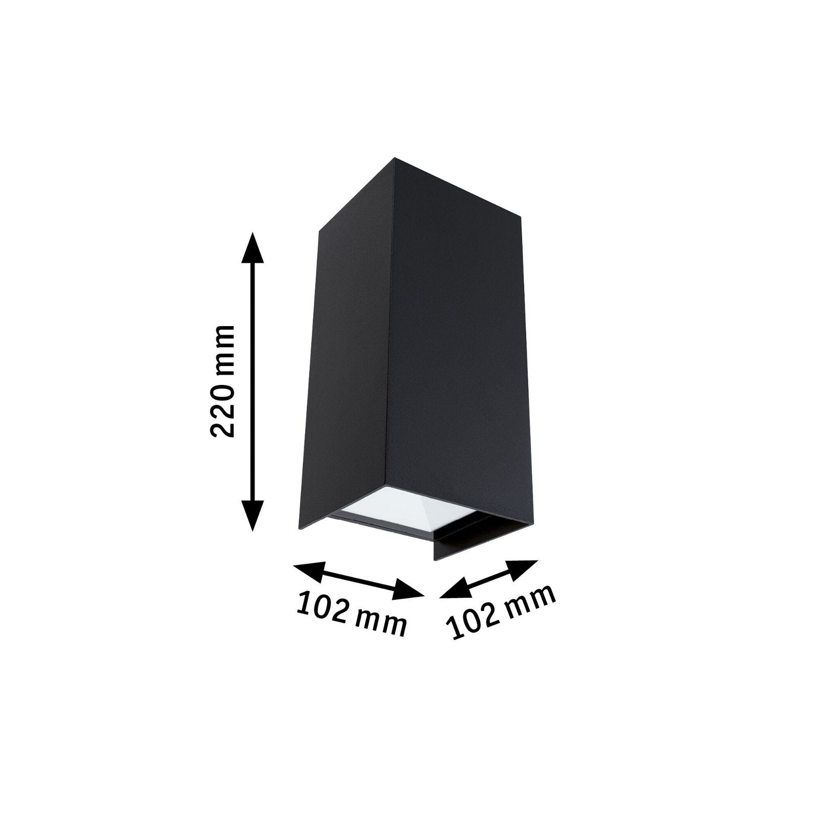  LED Außenwandleuchte Flame  IP44 eckig 102x100mm 3000K 2x5,8W 2x540lm 230V Anthrazit Aluminium