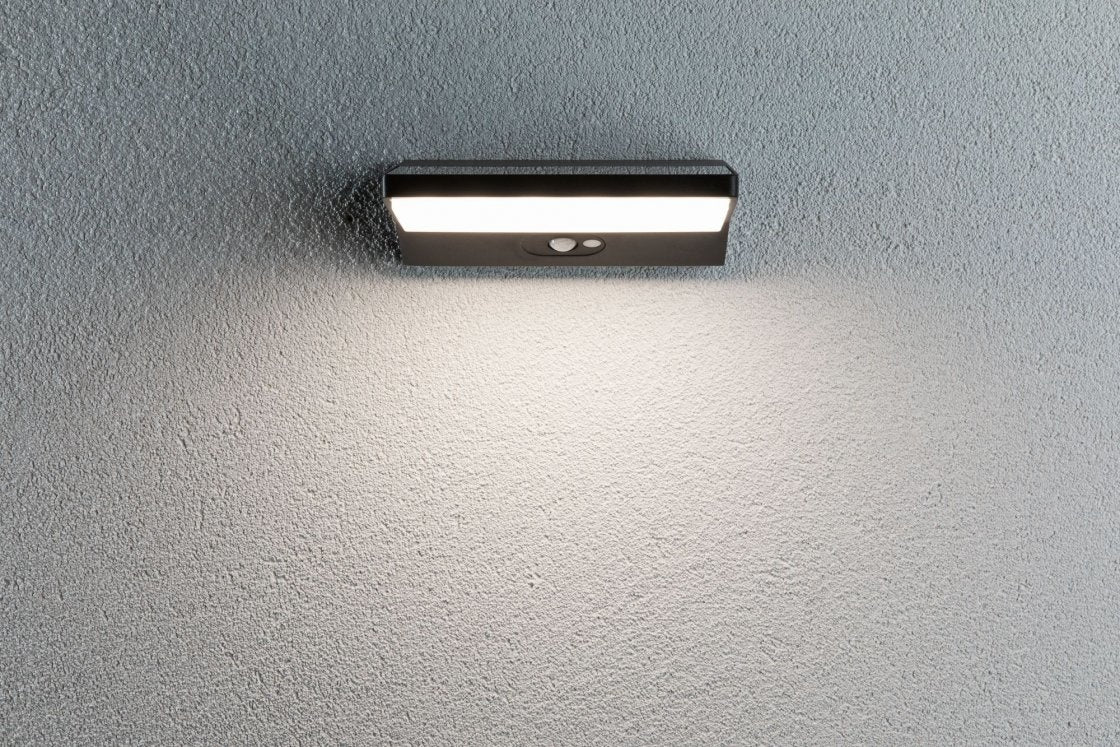  Solar LED Außenwandleuchte Ronas Bewegungsmelder  IP44 3000K 180lm Dunkelgrau