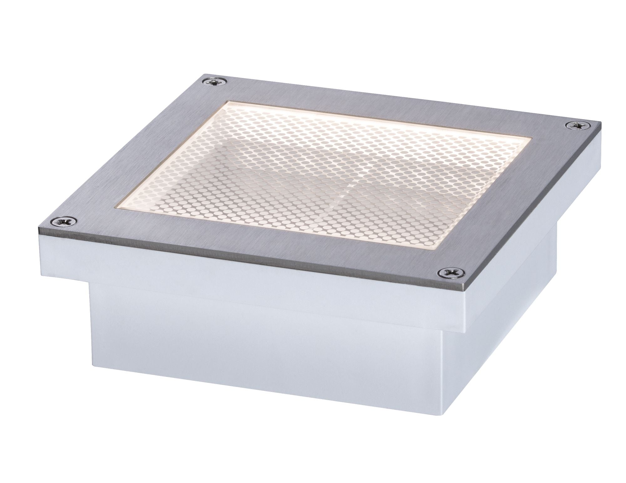 LED Bodeneinbauleuchte Brick  Bewegungsmelder IP67 100x100mm 3000K 0,8W 25lm 230V Alu/Grau Metall/Edelstahl