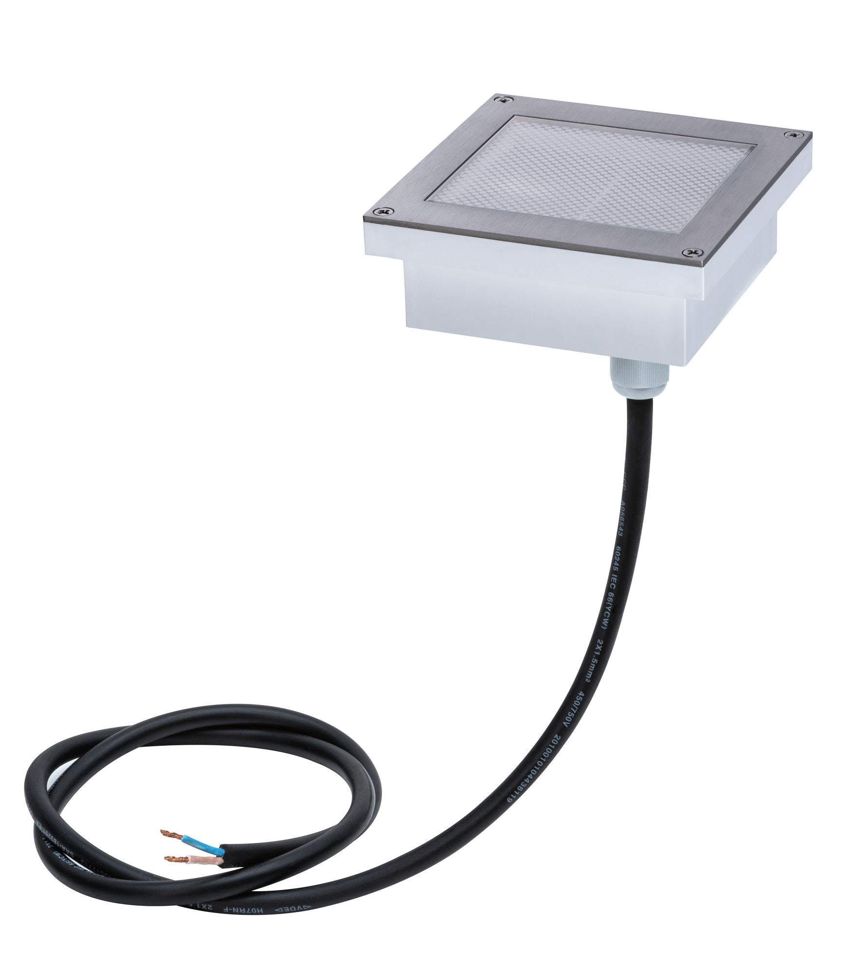 LED Bodeneinbauleuchte Brick  Bewegungsmelder IP67 100x100mm 3000K 0,8W 25lm 230V Alu/Grau Metall/Edelstahl