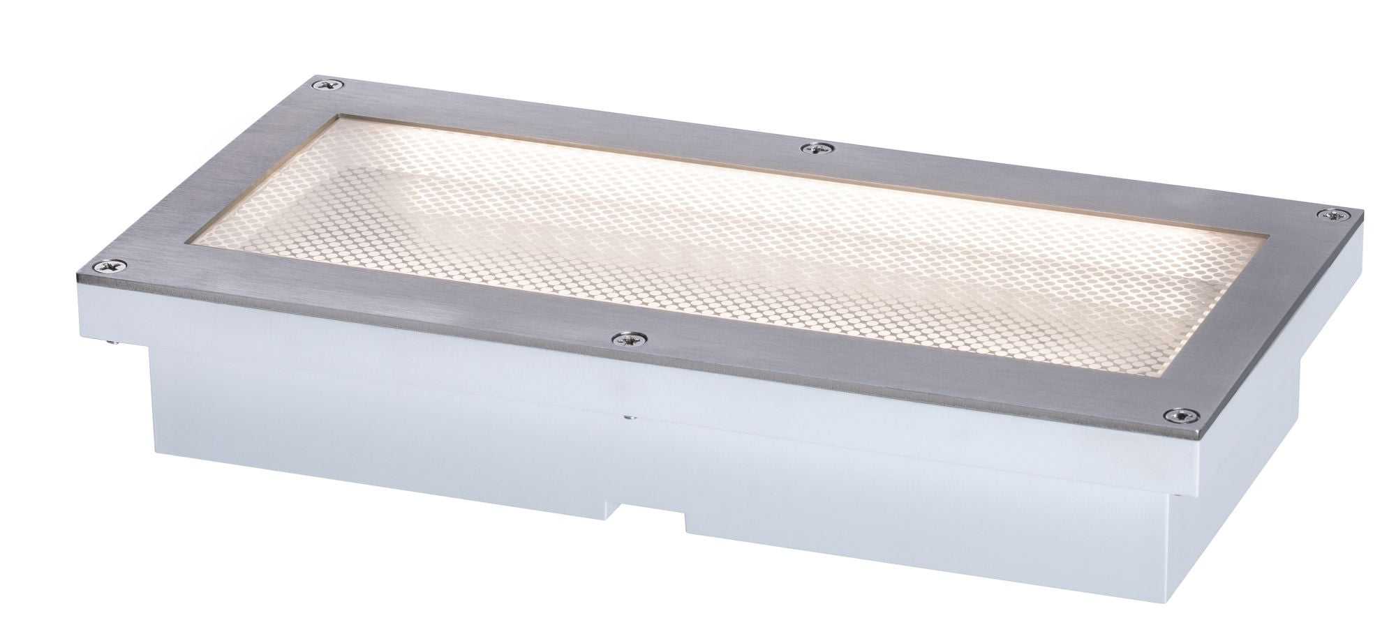 LED Bodeneinbauleuchte Brick  Bewegungsmelder IP67 200x100mm 3000K 1,6W 50lm 230V Alu/Grau Metall/Edelstahl