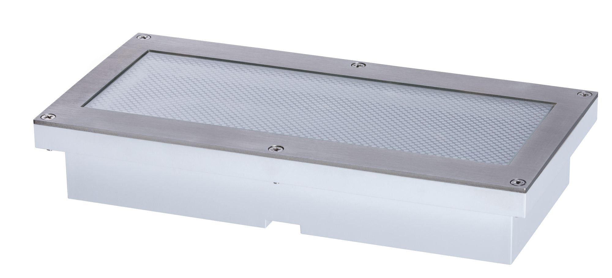 LED Bodeneinbauleuchte Brick  Bewegungsmelder IP67 200x100mm 3000K 1,6W 50lm 230V Alu/Grau Metall/Edelstahl