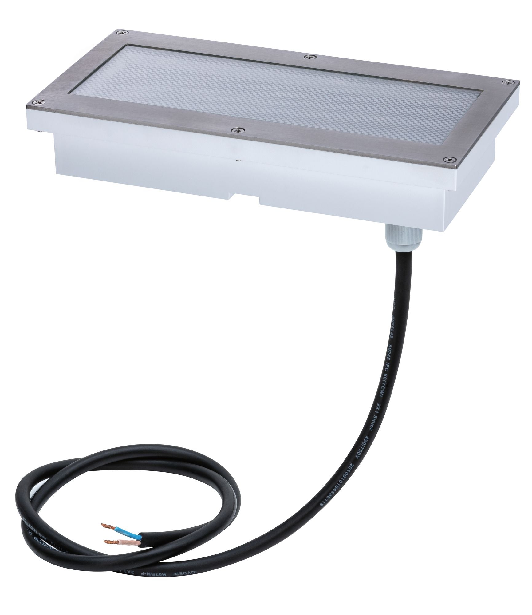 LED Bodeneinbauleuchte Brick  Bewegungsmelder IP67 200x100mm 3000K 1,6W 50lm 230V Alu/Grau Metall/Edelstahl