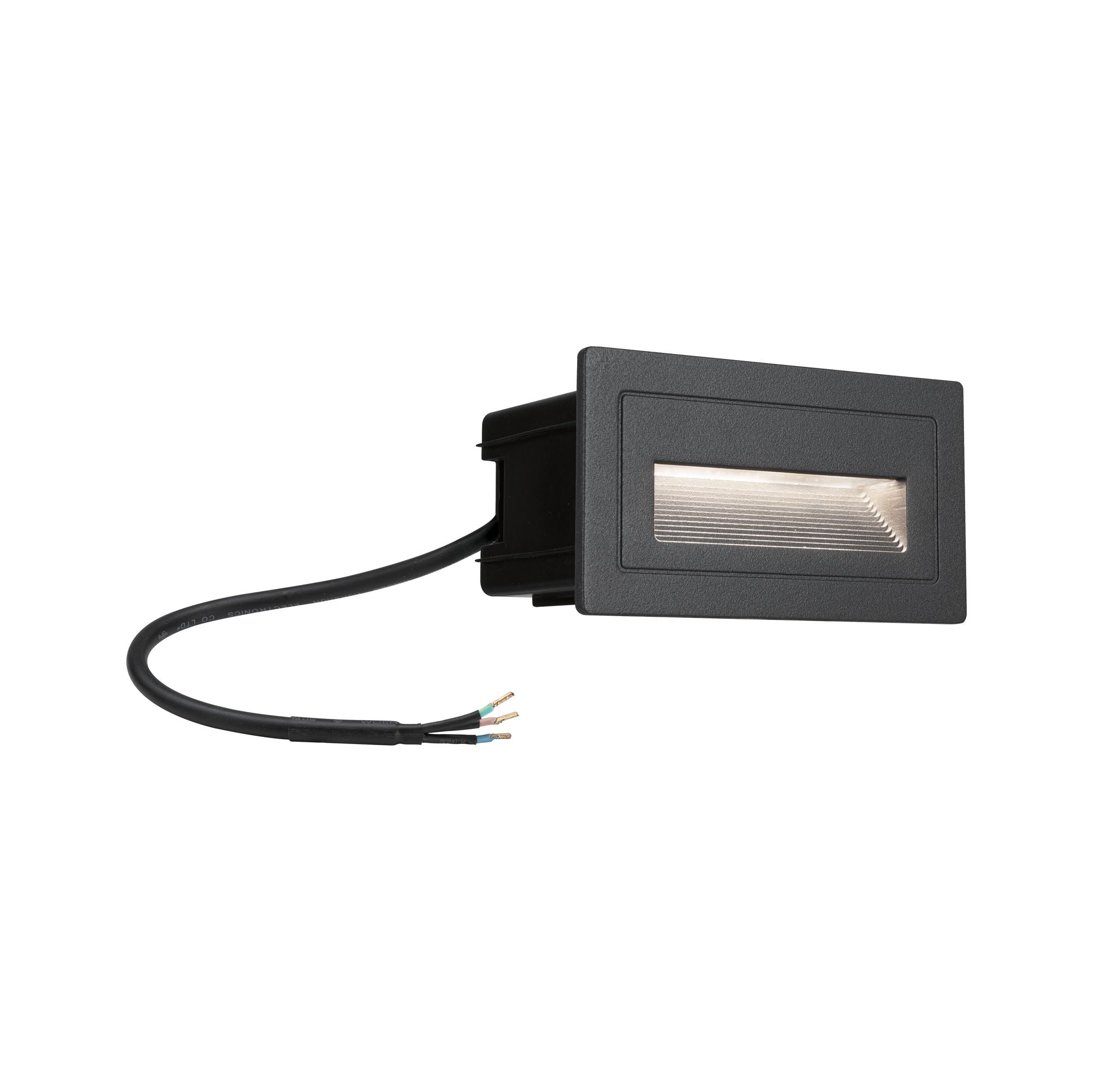 LED Außenwandleuchte Long IP44 eckig 103x58mm 3000K 4W 30lm 230V Schwarz Aluminium