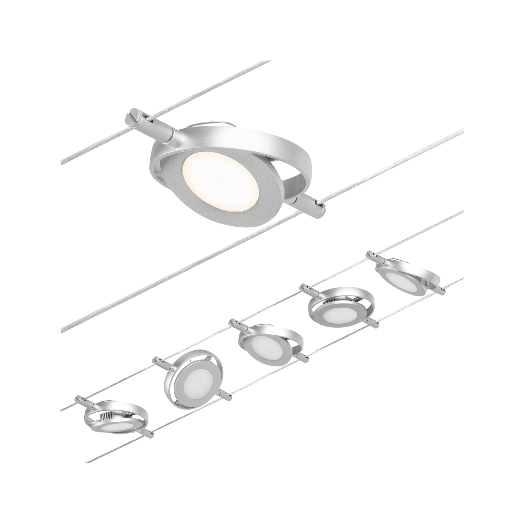 CorDuo RoundMac  Basisset 5x200lm 5x4,5W 3000K 230/12V Chrom matt/Chrom