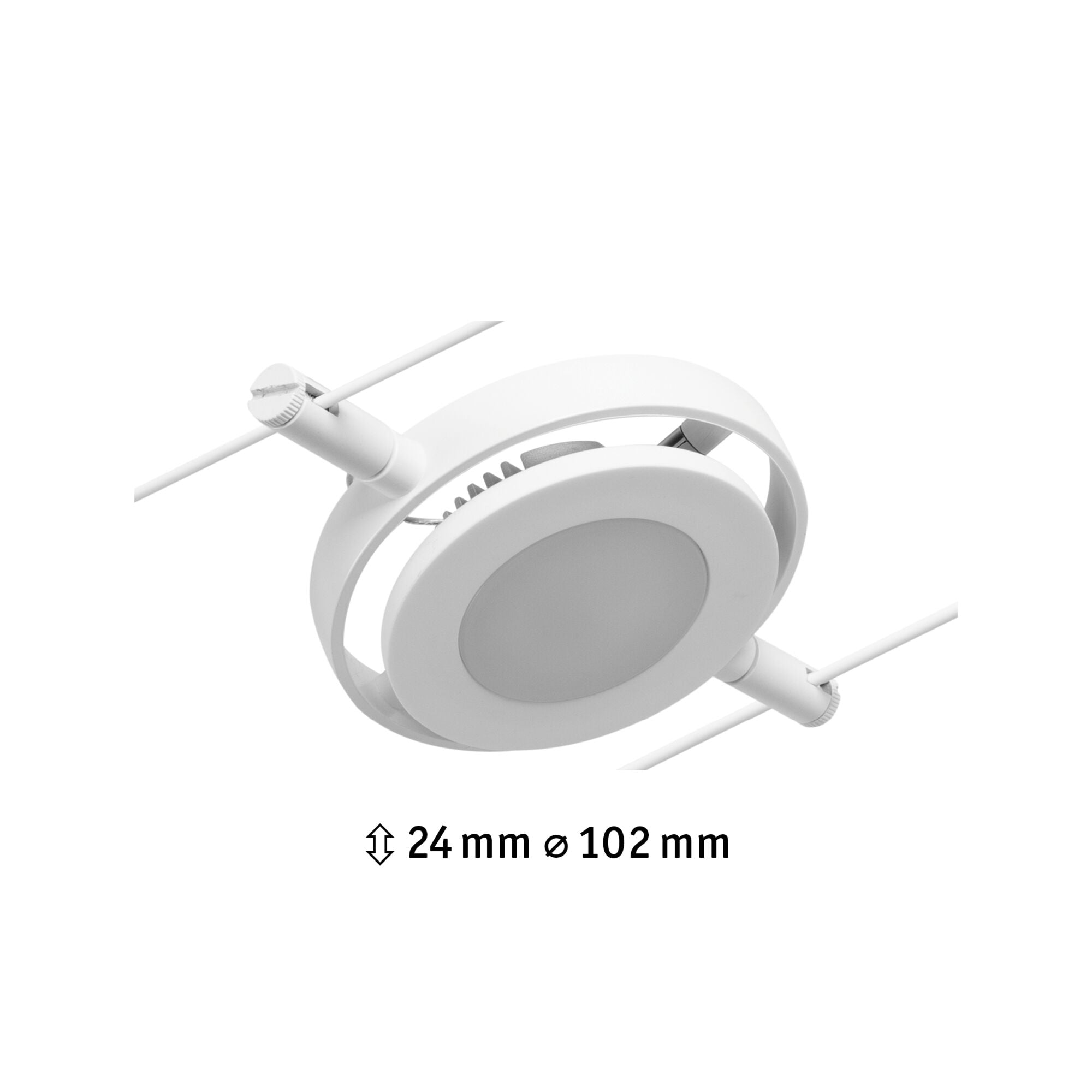 CorDuo RoundMac  Einzelspot 200lm 4,5W 3000K 12V Weiß matt/Chrom