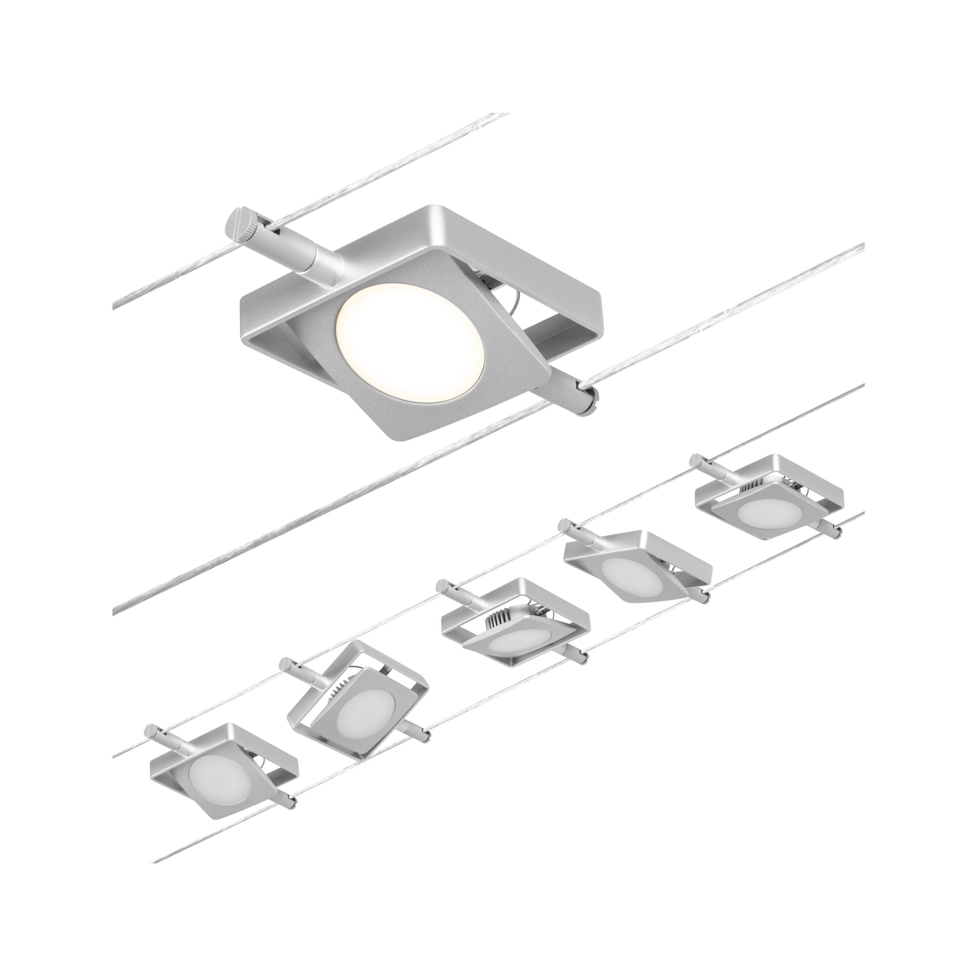 CorDuo MacLED  Basisset 5x250lm 5x4,5W 3000K 230/12V Chrom matt/Chrom