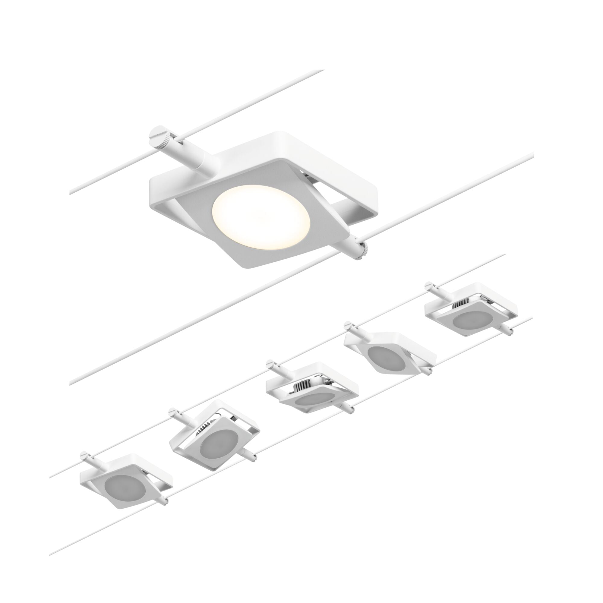 CorDuo MacLED  Basisset 5x250lm 5x4,5W 3000K 230/12V Weiß/Chrom