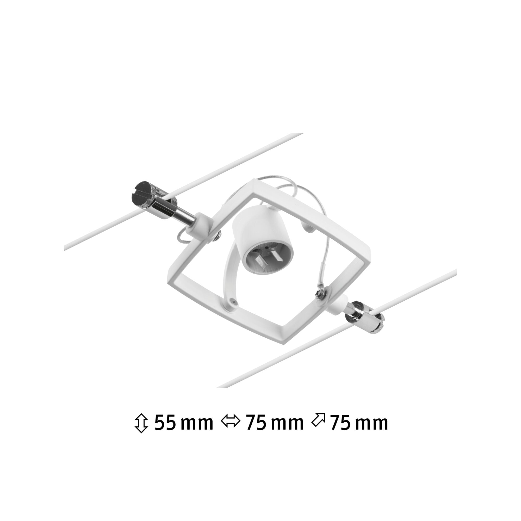 CorDuo Mac II  Einzelspot GU5,3 max. 10W 12V Weiß matt/Chrom