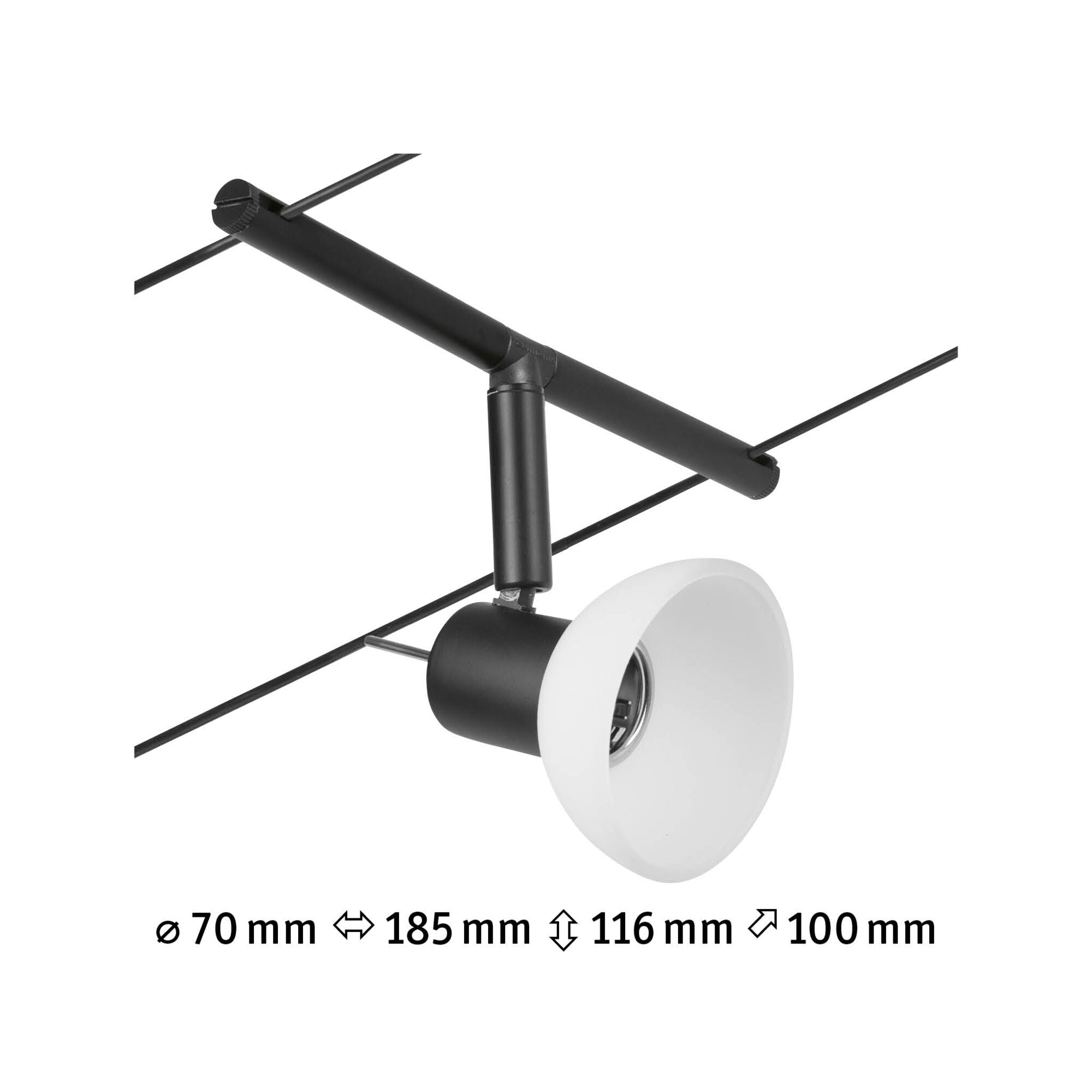 CorDuo Sheela  Einzelspot GU5,3 max. 10W 12V Schwarz matt/Chrom