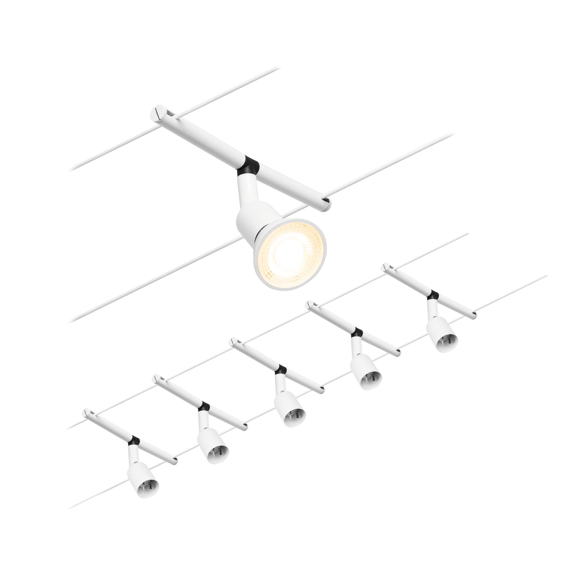 CorDuo Salt  Basisset GU5,3 max. 5x10W 230/12V Weiß matt/Chrom