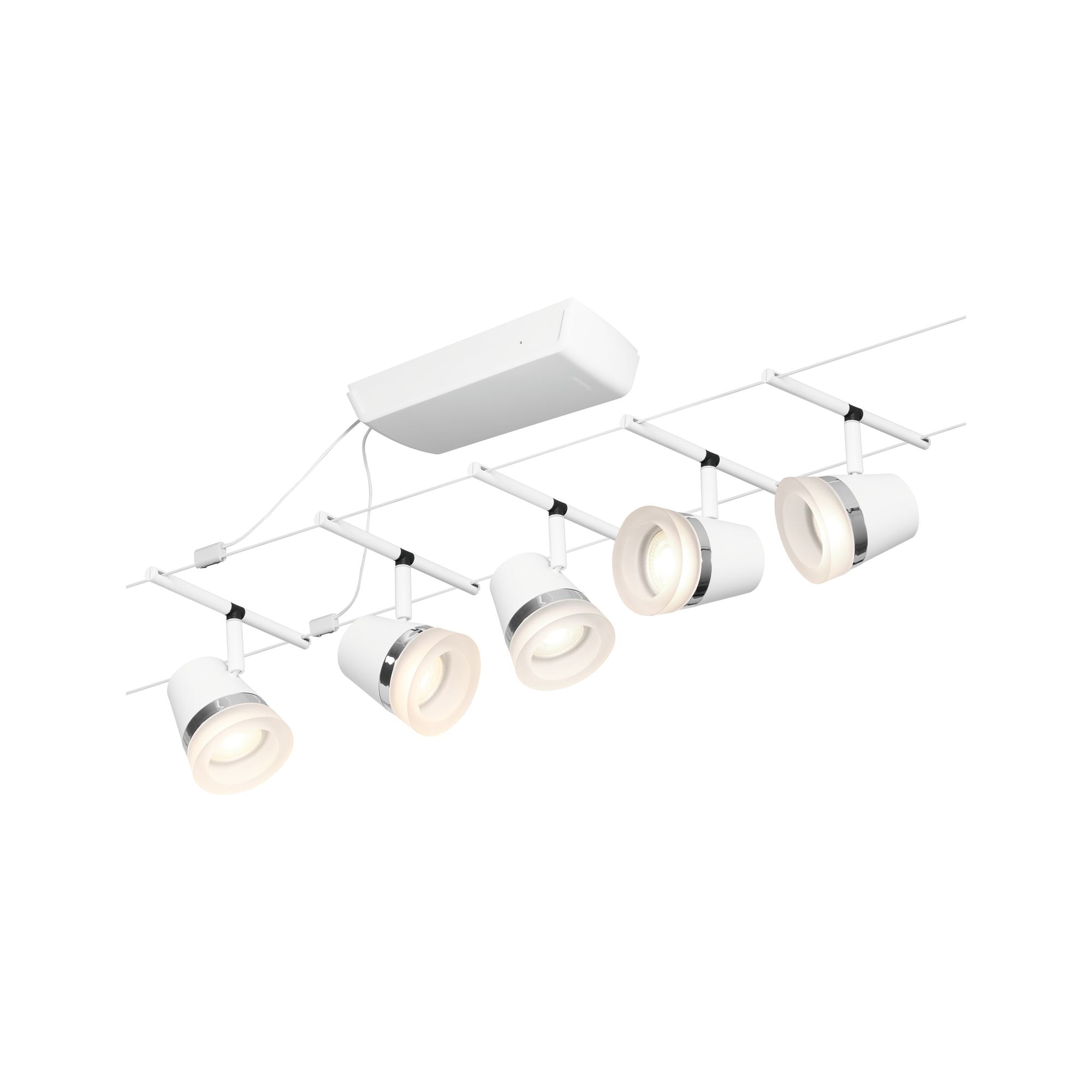 CorDuo Cone  Basisset GU5,3 max. 5x10W 230/12V Weiß matt/Chrom