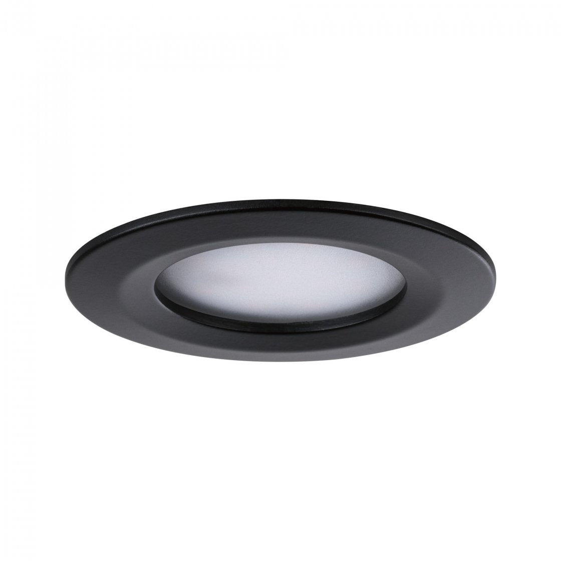  LED Einbauleuchte Nova Coin Basisset starr  IP44 rund 78mm Coin 3x6,5W 3x460lm 230V 2700K Schwarz matt