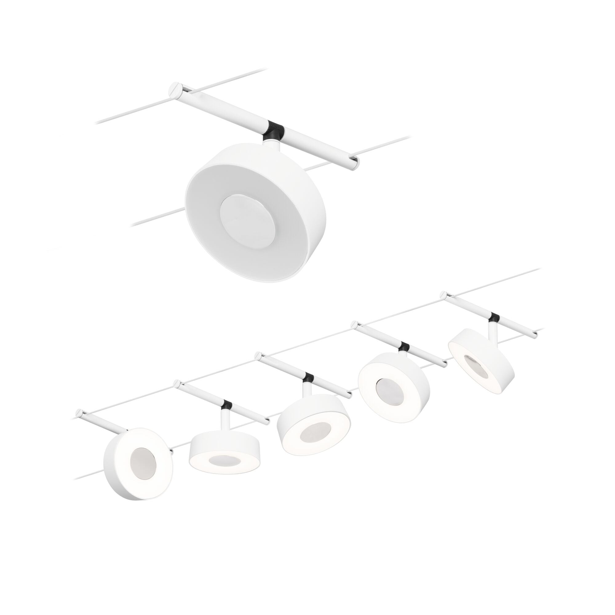 CorDuo Circle  Basisset 5x180lm 5x5W 3000K 230/12V Weiß matt