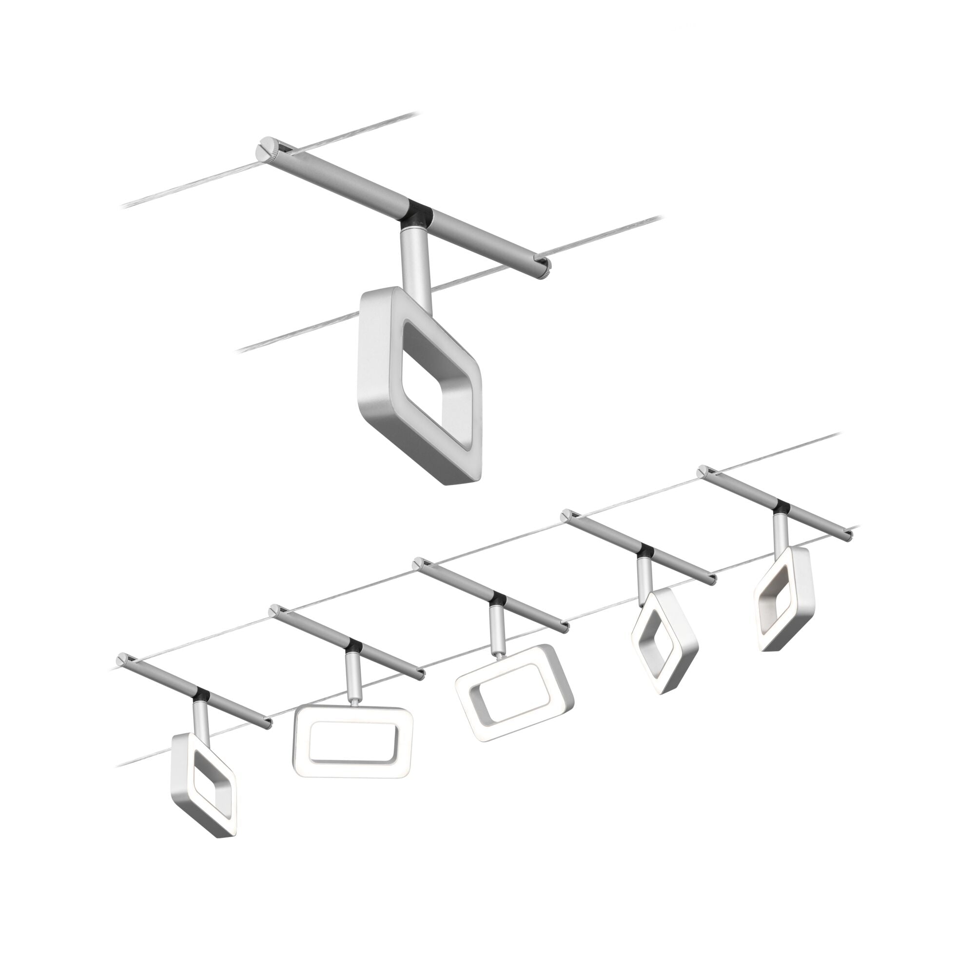 CorDuo Frame  Basisset 5x280lm 5x4,8W 3000K 230/12V Chrom matt/Chrom