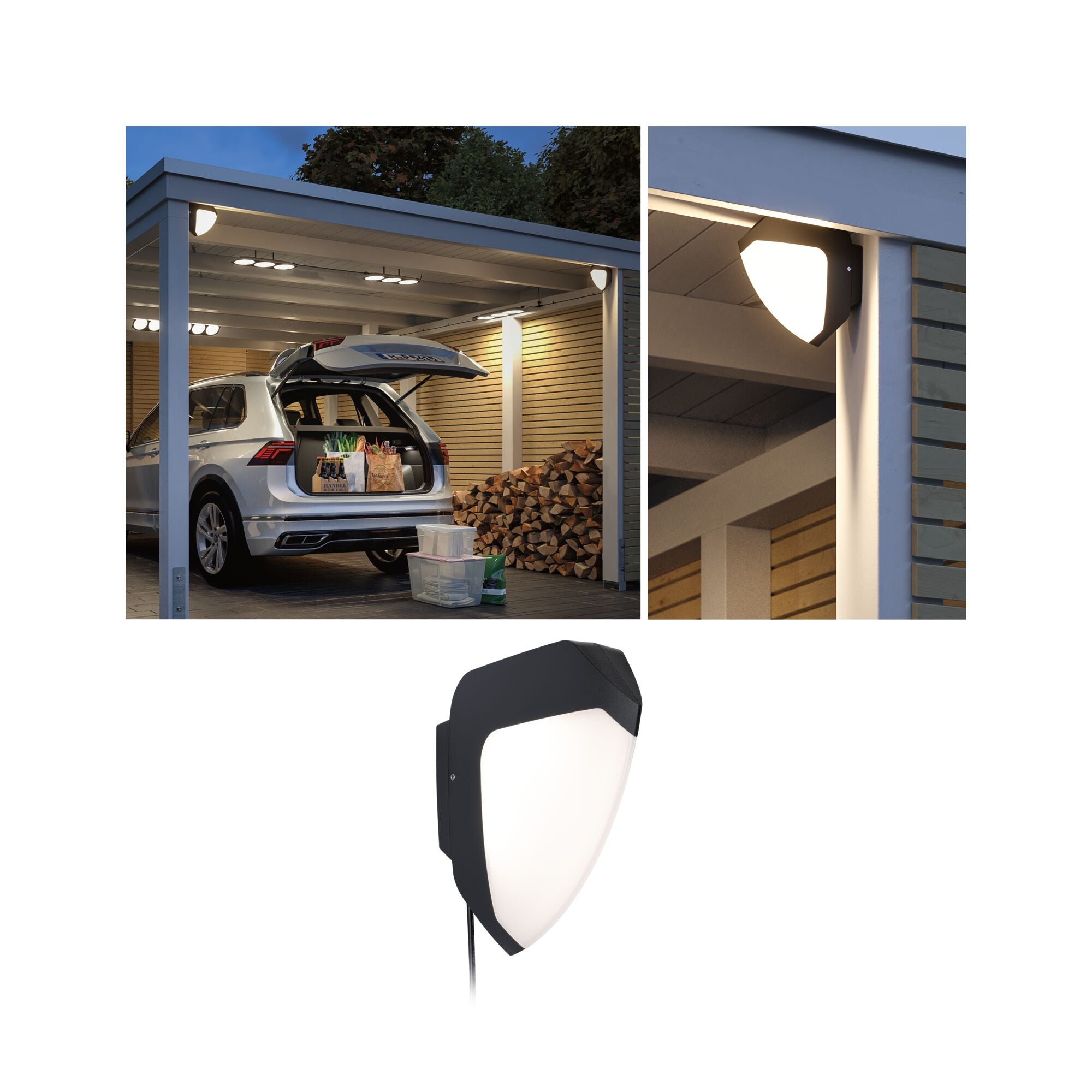 Park + Light Ikosea  Bewegungsmelder IP44 50x203mm 3000K 5,6W 350lm 12V Anthrazit Kunststoff