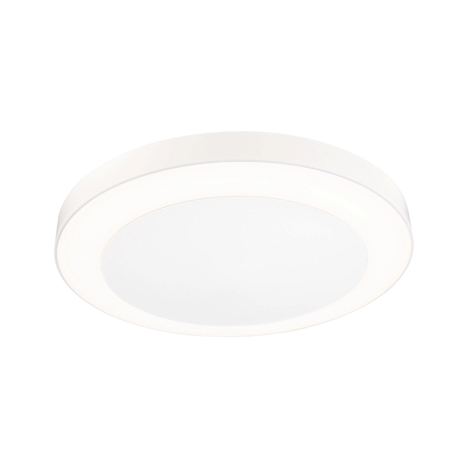  LED Deckenleuchte Circula Dämmerungssensor Bewegungsmelder seewasserresistent  IP44 rund 320mm 3000K 14W 880lm 230V Weiß Kunststoff