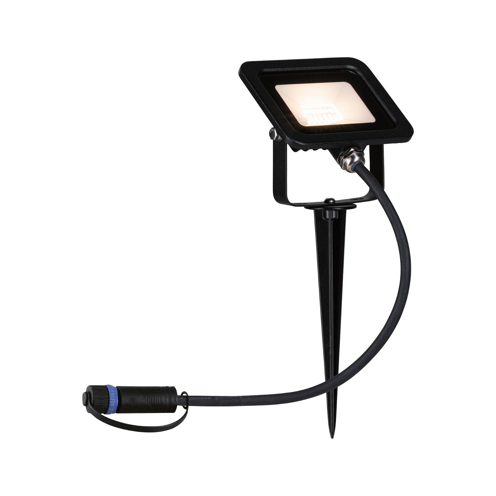  Plug & Shine LED Gartenstrahler Fluter Einzelspot  IP65 3000K 6,8W Schwarz