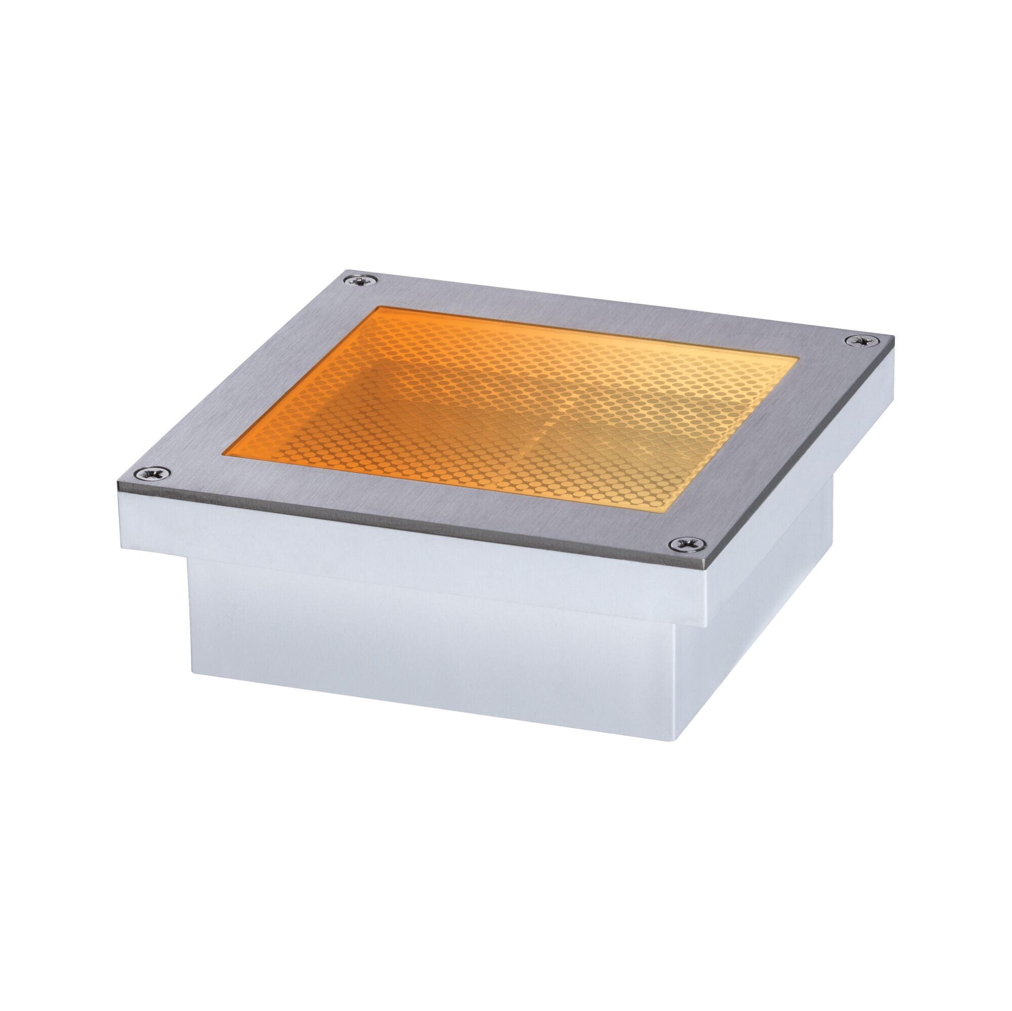 LED Bodeneinbauleuchte Brick  insektenfreundlich IP67 eckig 100x100mm Tunable Warm 1W 18lm 230V Edelstahl Edelstahl