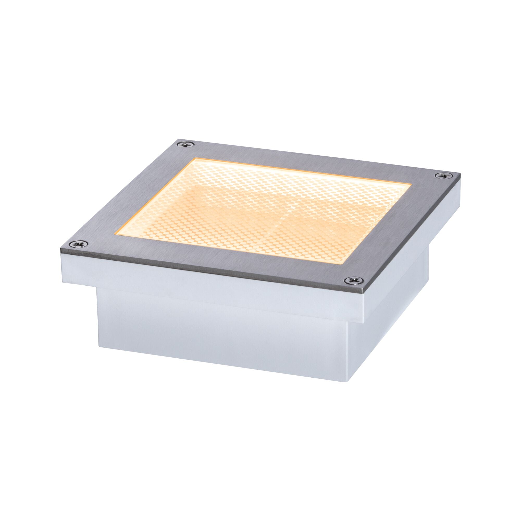 LED Bodeneinbauleuchte Brick  insektenfreundlich IP67 eckig 100x100mm Tunable Warm 1W 18lm 230V Edelstahl Edelstahl