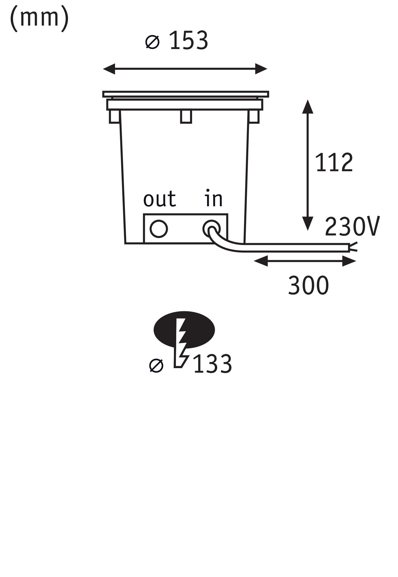 LED Bodeneinbauleuchte Durea IP67 rund 153mm 3000K 8W 530lm 230V Edelstahl Metall