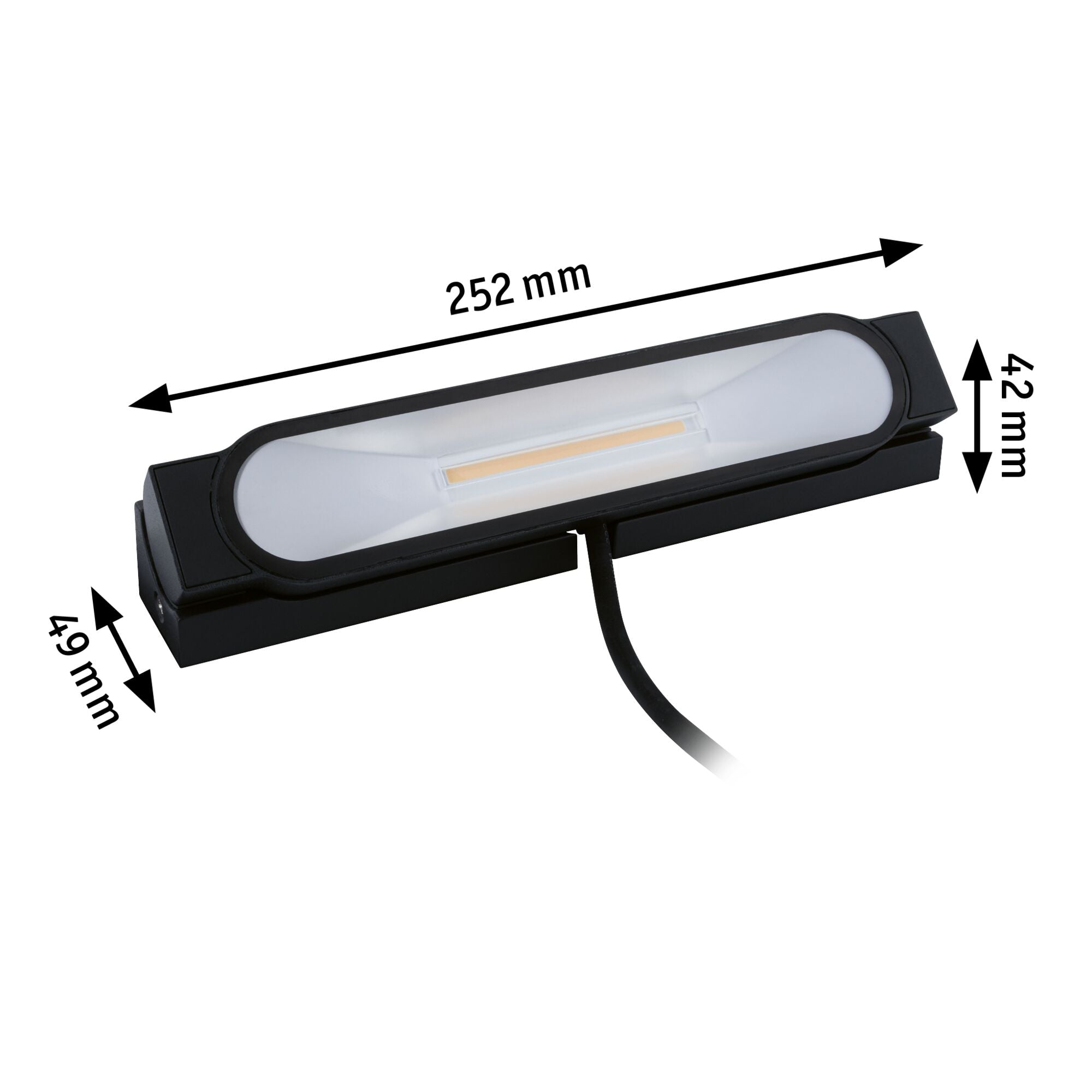 LED Wandfluter Ito IP67 252x49mm 3000K 6W 200lm 230V 70° Anthrazit Metall