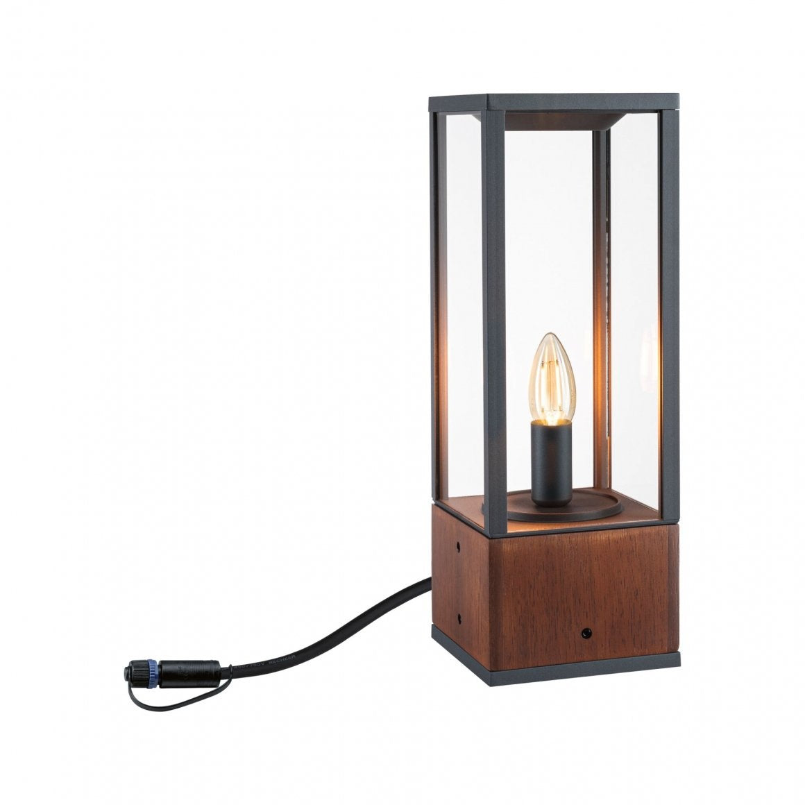  Plug & Shine Pollerleuchte Venea  IP44 1900K 2W Holz