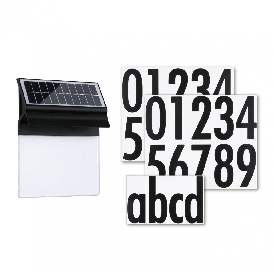  Solar LED Hausnummernleuchte Neda  IP44 3000K 14lm Schwarz