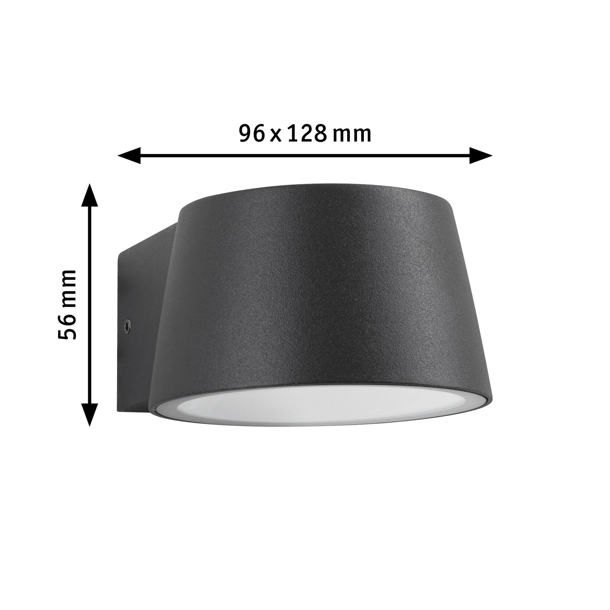 LED Außenwandleuchte Capera  insektenfreundlich IP44 96x128mm 2200K 6W 550lm 230V 98° Anthrazit Aluminium