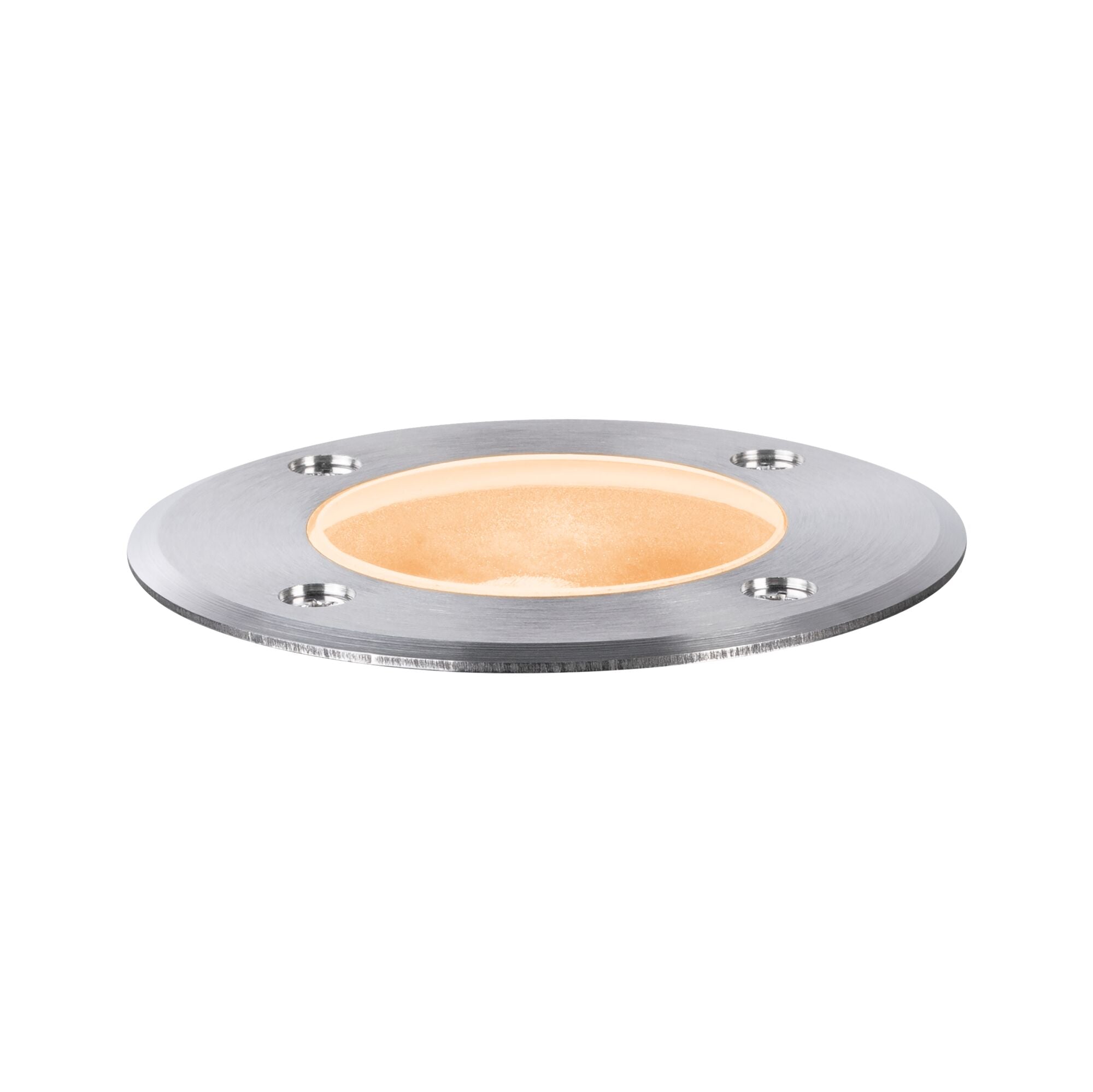 LED Bodeneinbauleuchte Goldlicht IP65 110mm 2200K 4,3W 320lm 230V Edelstahl gebürstet Edelstahl/Kunststoff