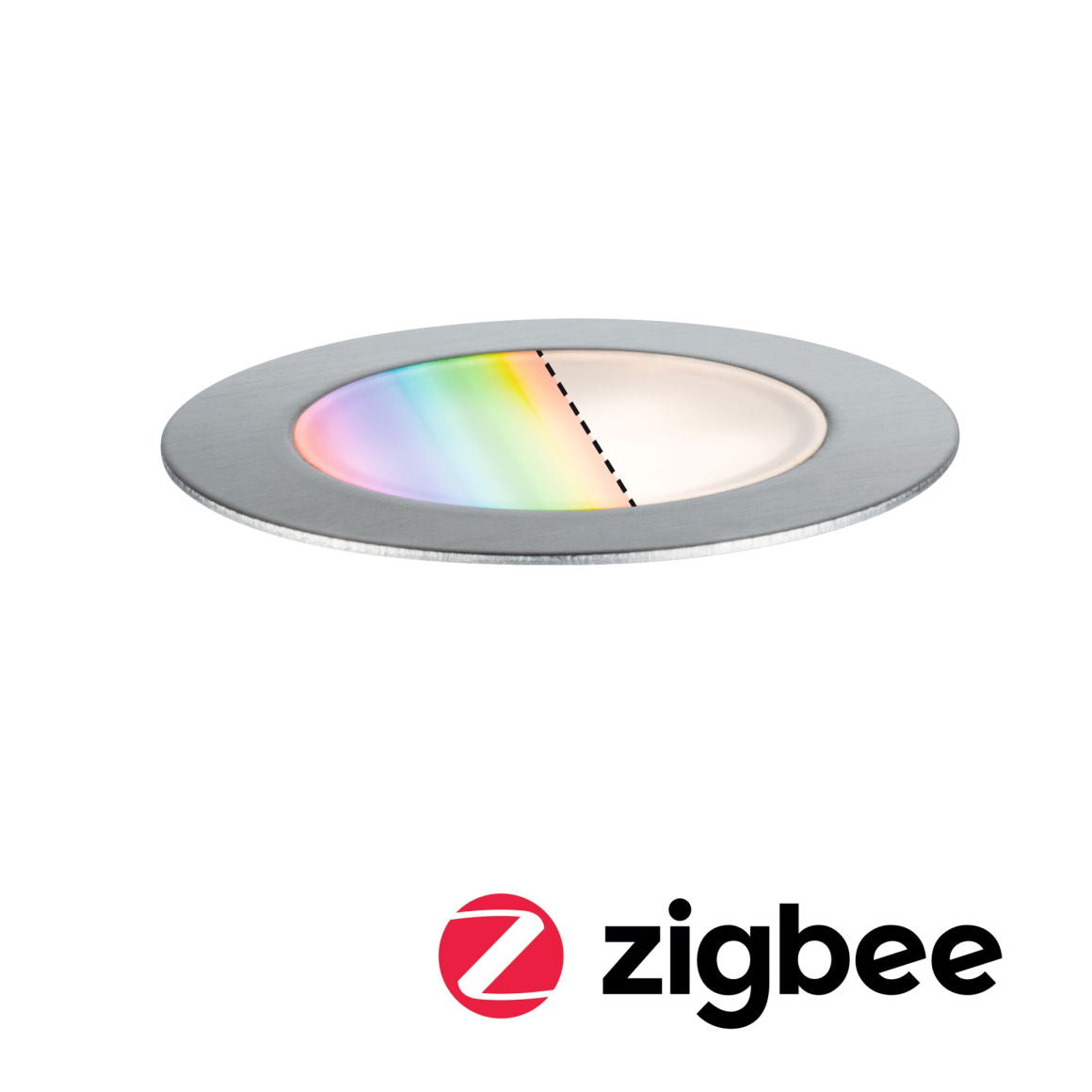 Plug & ShineLED BodeneinbauleuchteSmart Home Zigbee 3.0 Floor Einzelleuchte  IP67 RGBW+ 2W Edelstahl