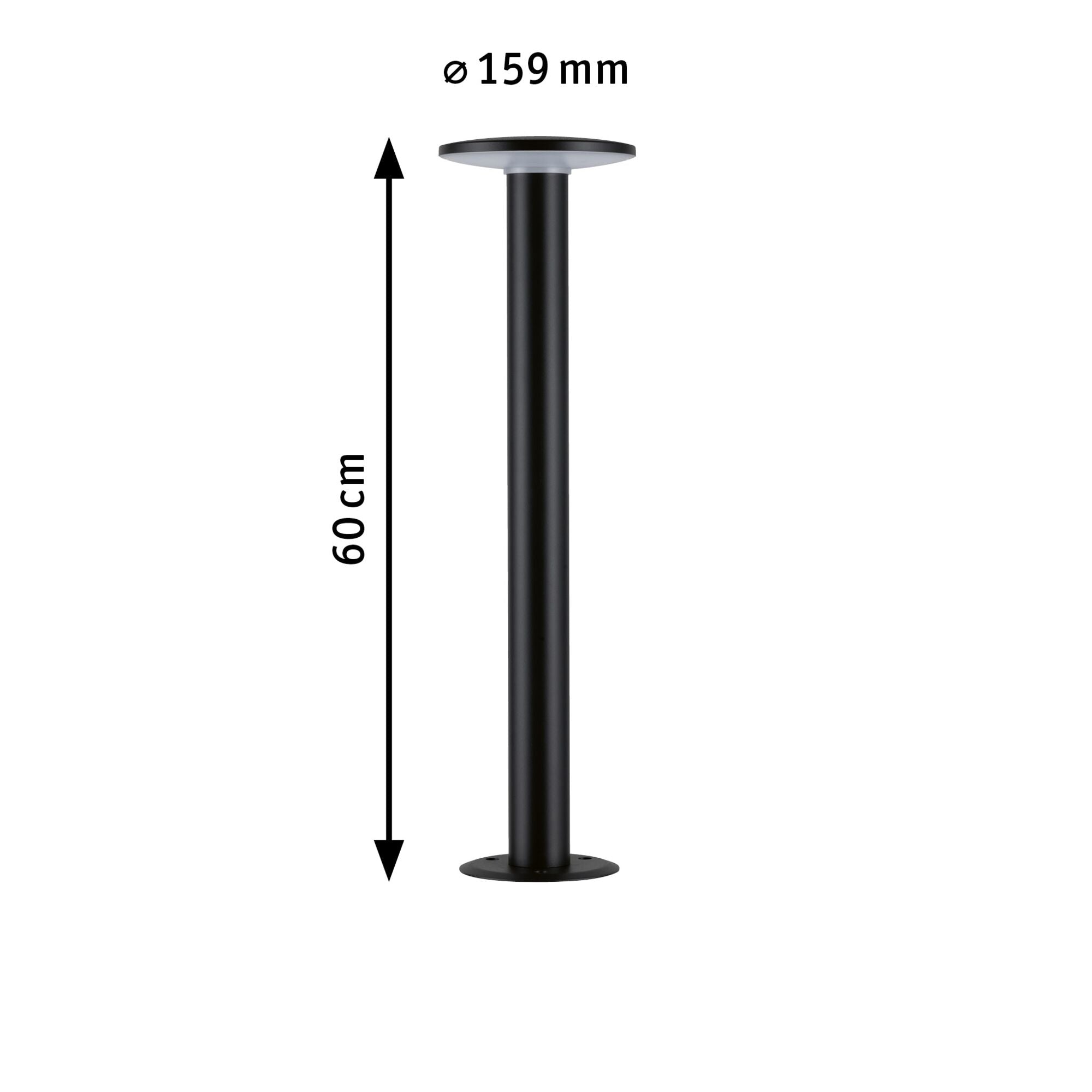 LED Pollerleuchte Plate  insektenfreundlich IP44 600mm Tunable Warm 5,5W 280lm 230V Anthrazit Metall/Kunststoff